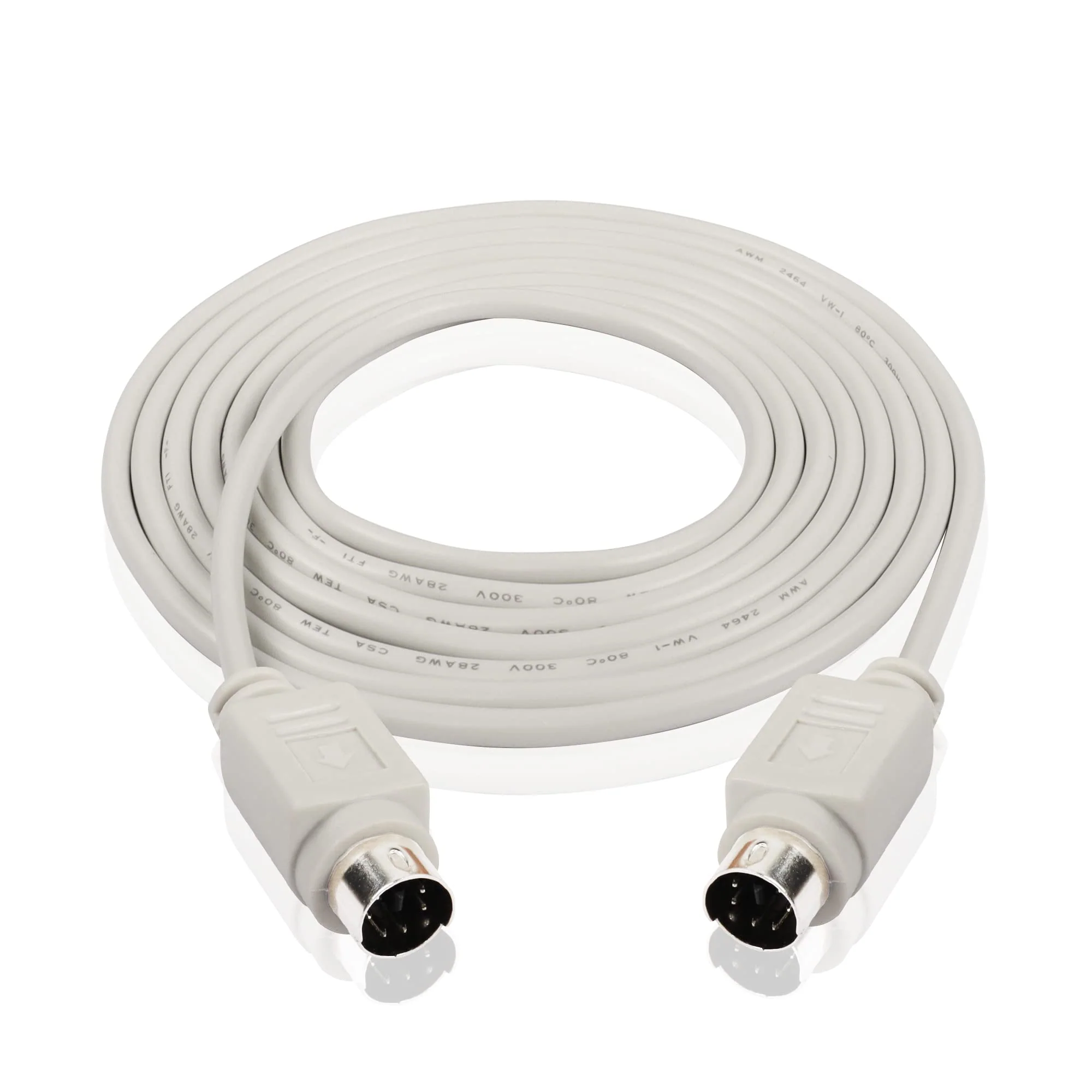 PNGKNYOCN 8.5 Feet PS/2 MDIN-6 Male to Male Cable for PS/2 Keyboard/Mouse Connector - Image 2