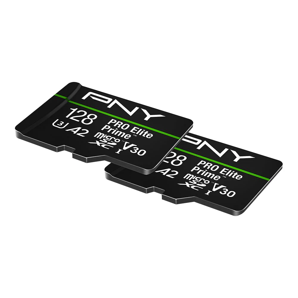 PNY 128GB PRO Elite Prime C10 U3 V30 A2 microSDXC Flash Memory Card – Ultra-Fast Speeds, Read 200MB/s, Write 150MB/s, 4K UHD, Full HD, UHS-I, for Smartphones, Drones, Action Cameras, 2-Pack 128GB 2-Pack - Image 3