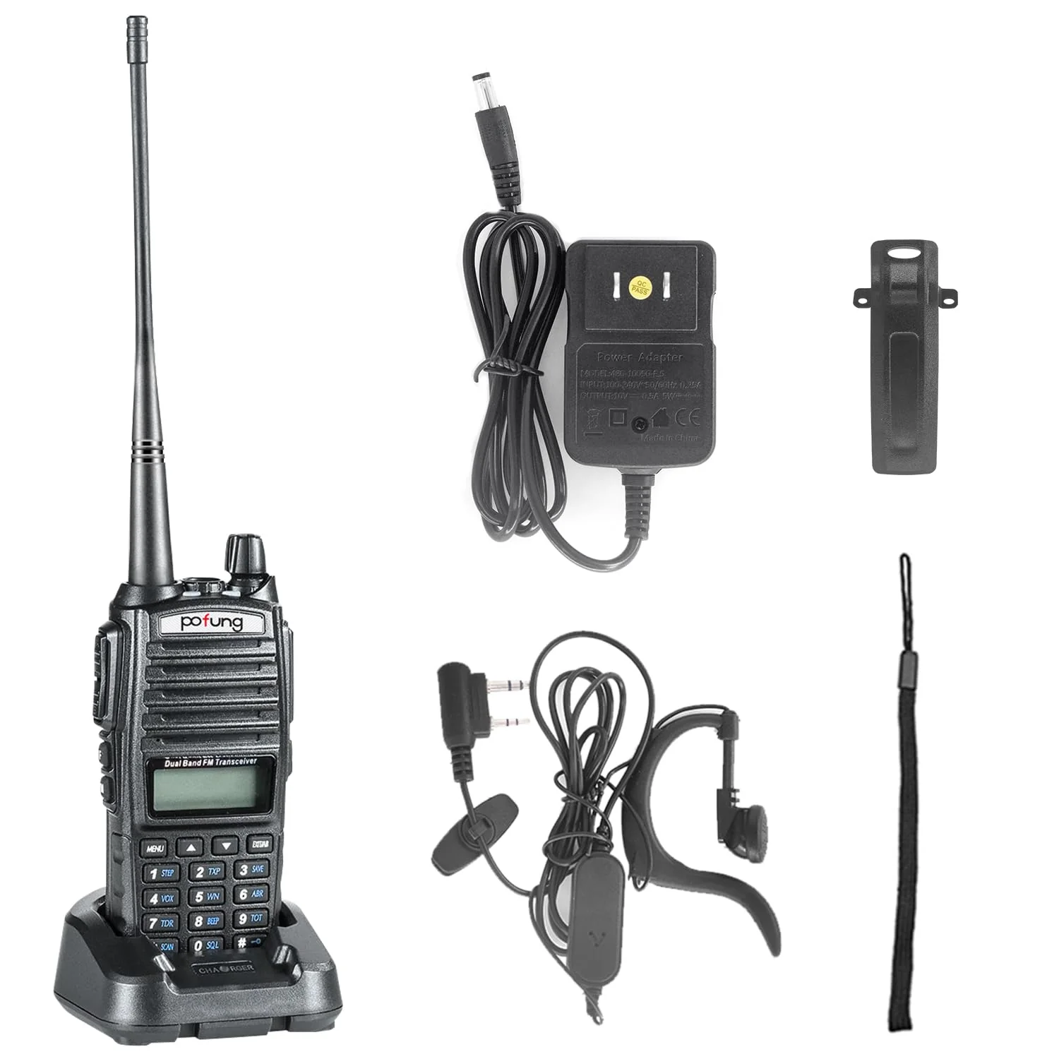 Pofung UV-82 Ham Two Way Radio, Dual Band Walkie Talkie : 136-174mhz (VHF) 400-520mhz (UHF) with Earpiece, Charger and Rechargeable Battery - Image 2