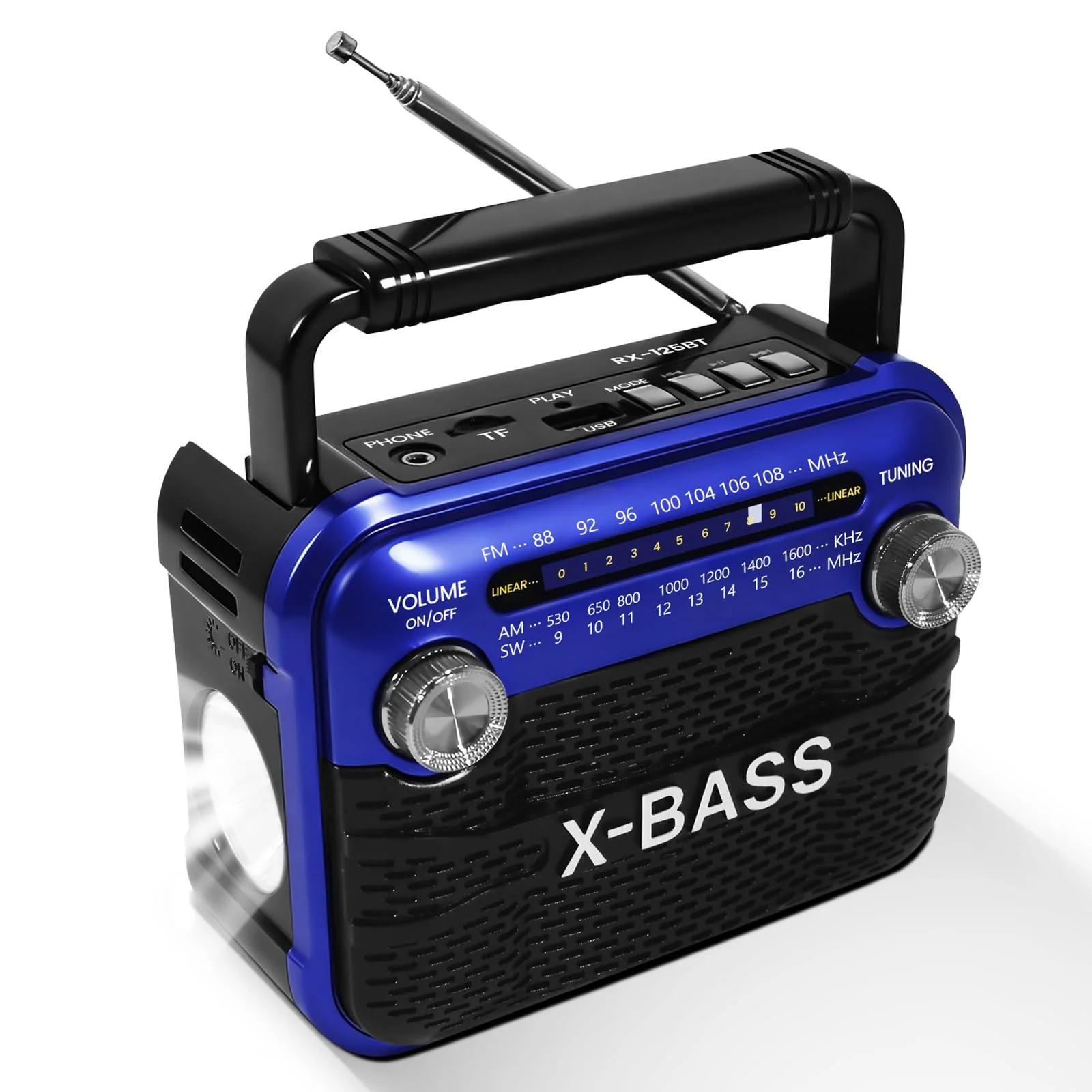 Portable AM/FM/SW Shortwave Radio with Bluetooth 5.0,Support USB/TF Player,D Battery Operated/USB Charge,Digital Tuner & Earphone Jack,Emergency Flashligh, Perfect for Gifts/Elderly/Home