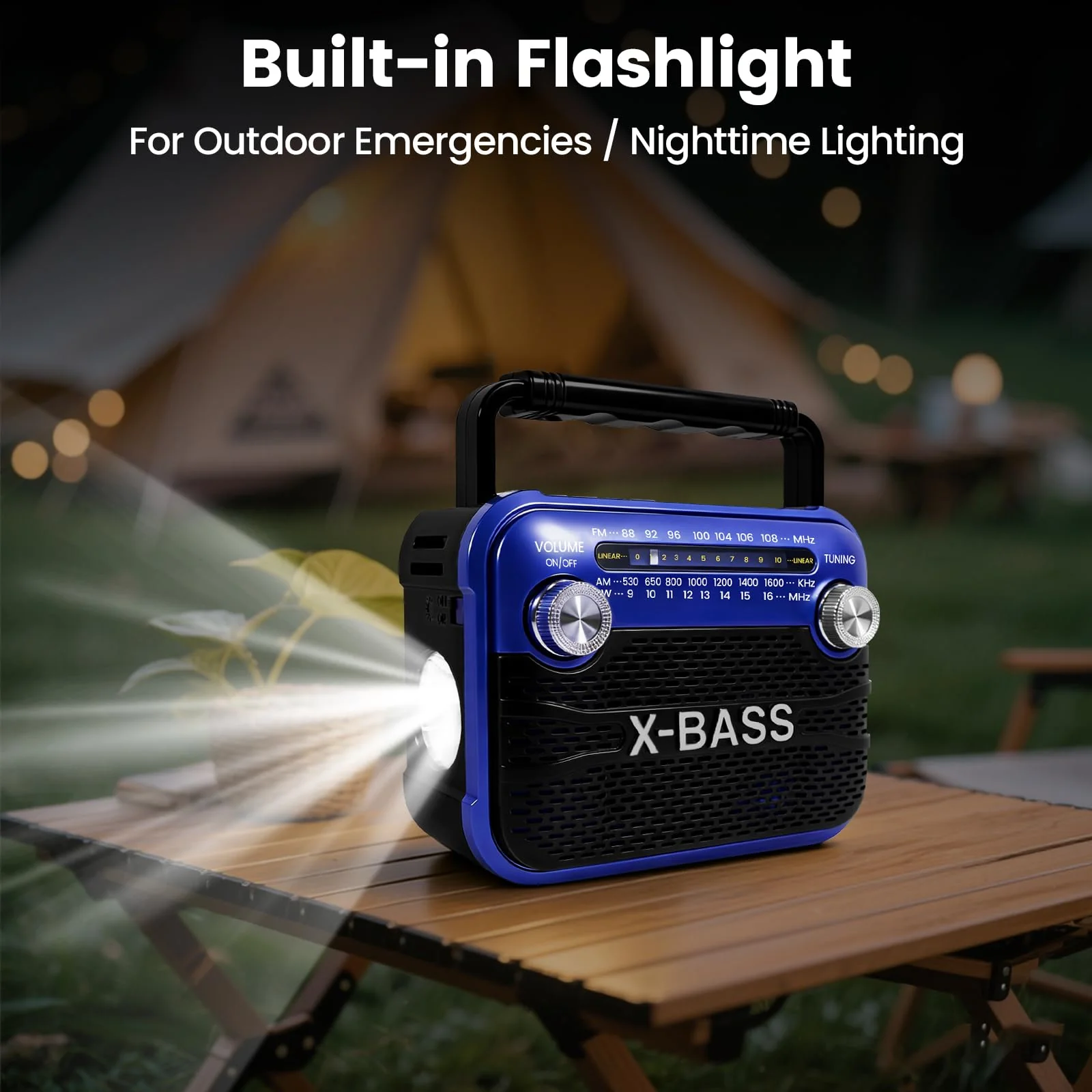 Portable AM/FM/SW Shortwave Radio with Bluetooth 5.0,Support USB/TF Player,D Battery Operated/USB Charge,Digital Tuner & Earphone Jack,Emergency Flashligh, Perfect for Gifts/Elderly/Home - Image 6