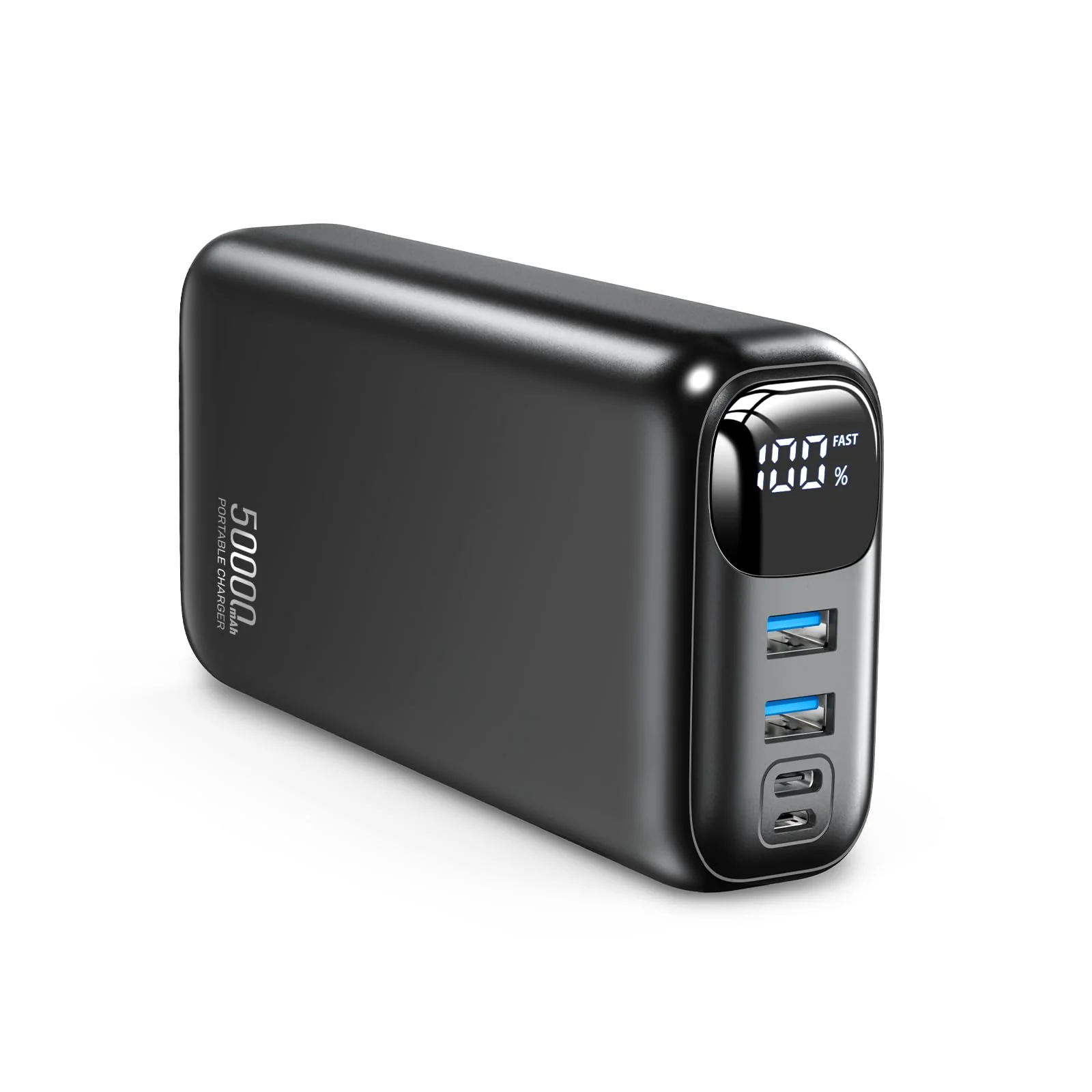 Portable Charger 50000mAh Power Bank - 22.5W Fast Charging External Battery Pack, LED Display USB-C Portable Cell Phone Charger for iPhone 16/15/14/13 Pro, Android, Samsung Galaxy, Etc Black
