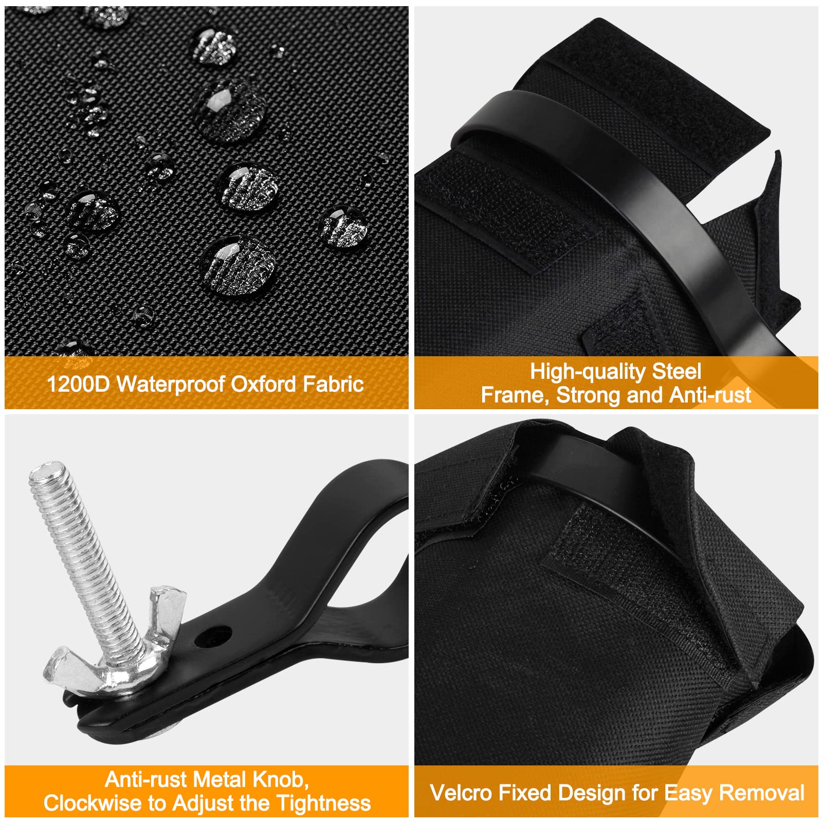 Portable Drumstick Holder Adjustable Drum Stick Bag Waterproof Oxford Fabric Black Drumstick Container Bag - Image 3