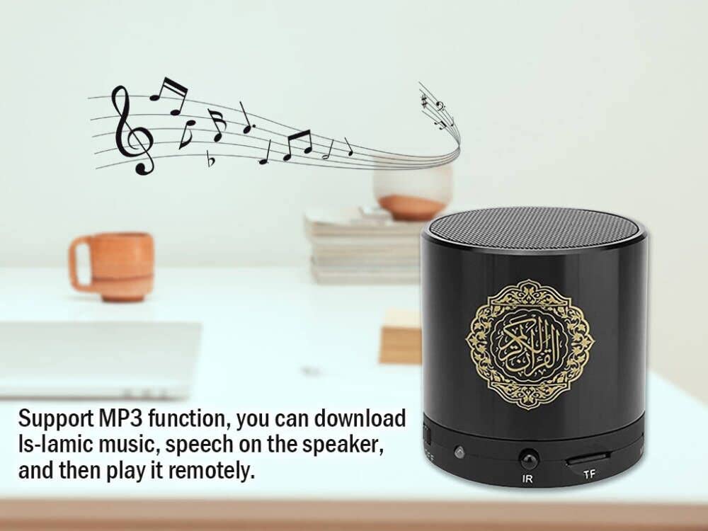 Portable Quran Speaker with Remote Control - MP3 Player, 18 Reciters & 15 Translations (Black) - Image 3