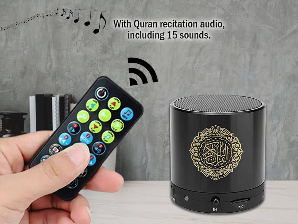 Portable Quran Speaker with Remote Control - MP3 Player, 18 Reciters & 15 Translations (Black) - Image 4