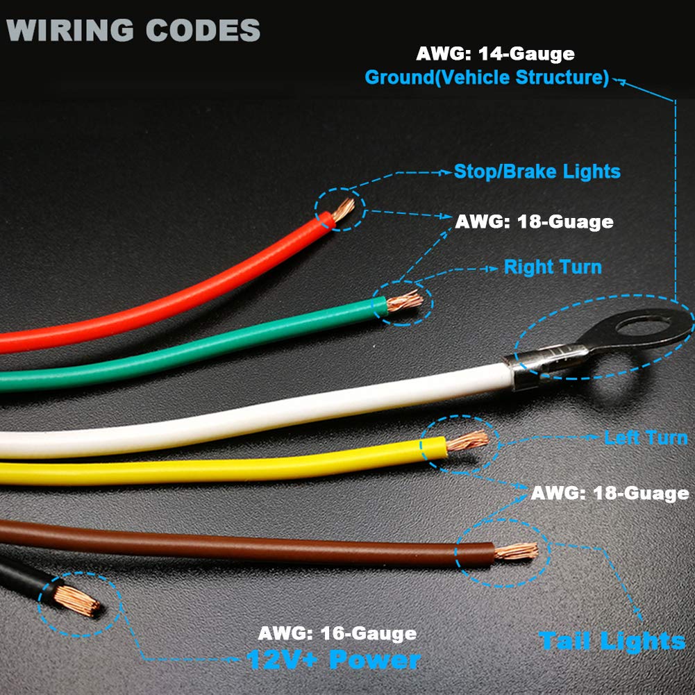 Powered 3-to-2-Wire Trailer Tail Light Converter with 1.5ft Leads and 4.8ft 4-Way Wiring Harness Connector - LED Compatible - Image 5