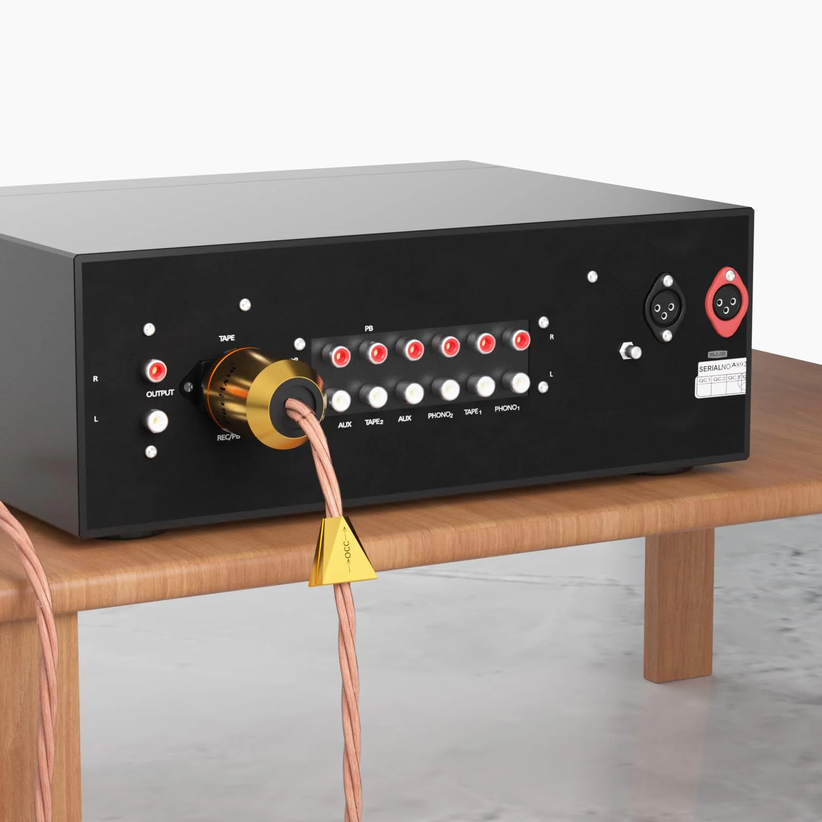 Preffair X461 OCC 5N Copper AC Power Cables 15AWG/4 x 1.5mm2 Wires with Gold Plated US-C15 IEC320 Power Connectors for Audiophile Subwoofer, Turntable, AMP, DAC (1.5M/4.9FT, X461P102G) - Image 7