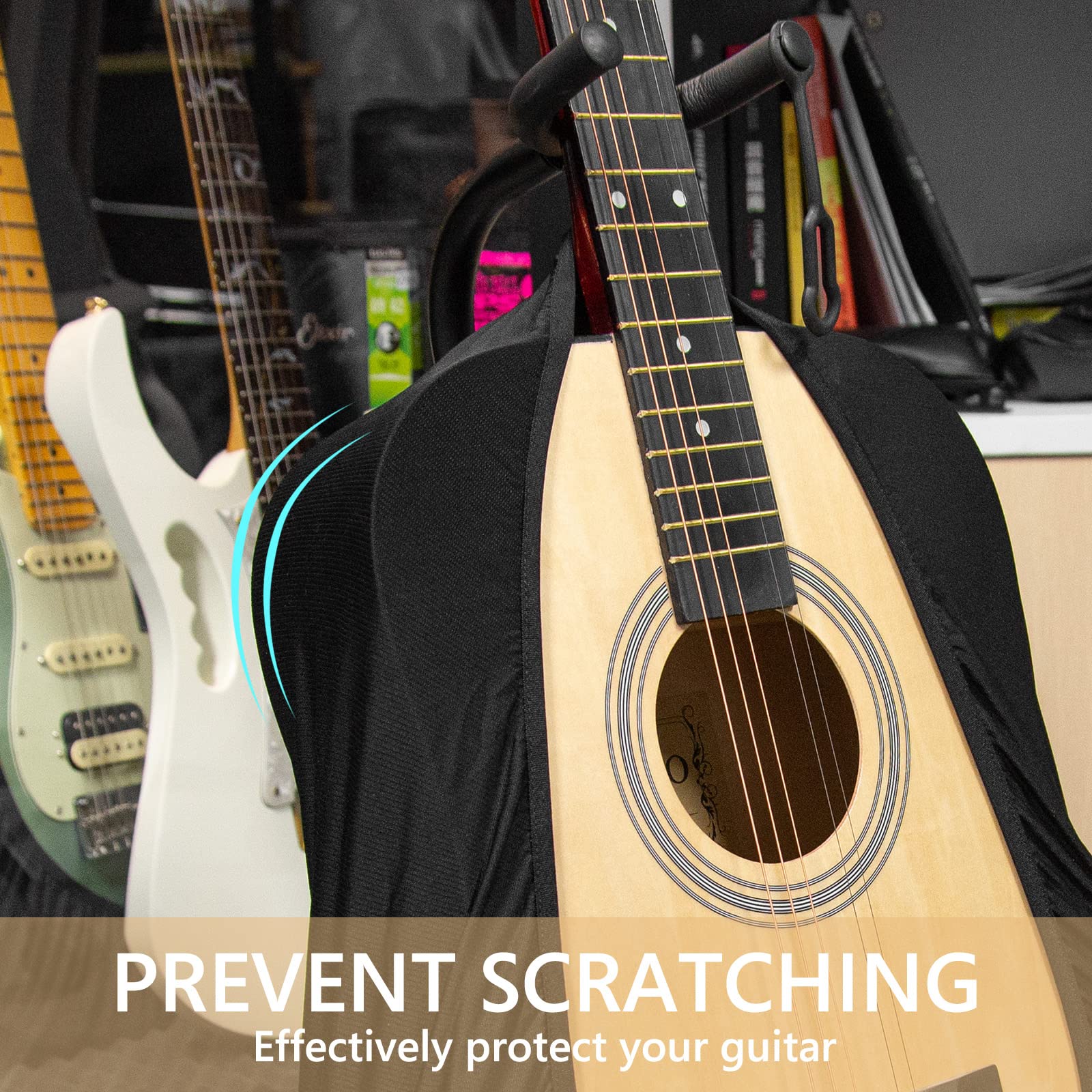 Premium Guitar Cover for Acoustic and Bass Guitars- Tailored Protection compatible with Fender Gibson Martin Taylor Donner Acoustic Bass Guitars(AG-L) AG-L - Image 4