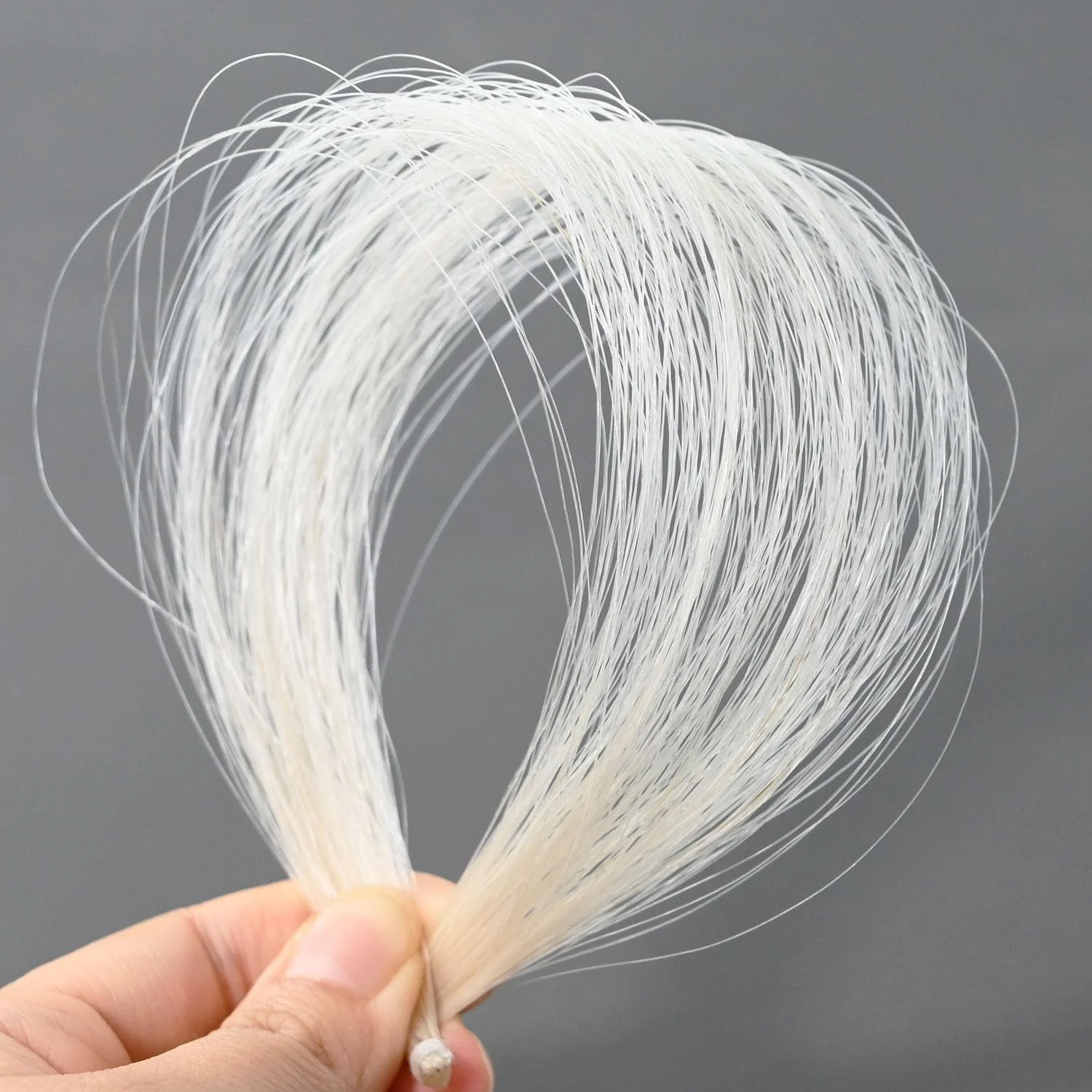 Premium Mongolian Horse Hair for Cello Bow Unbleached, White 29'' Music Instrument Accessories(2 Hanks) - Image 3