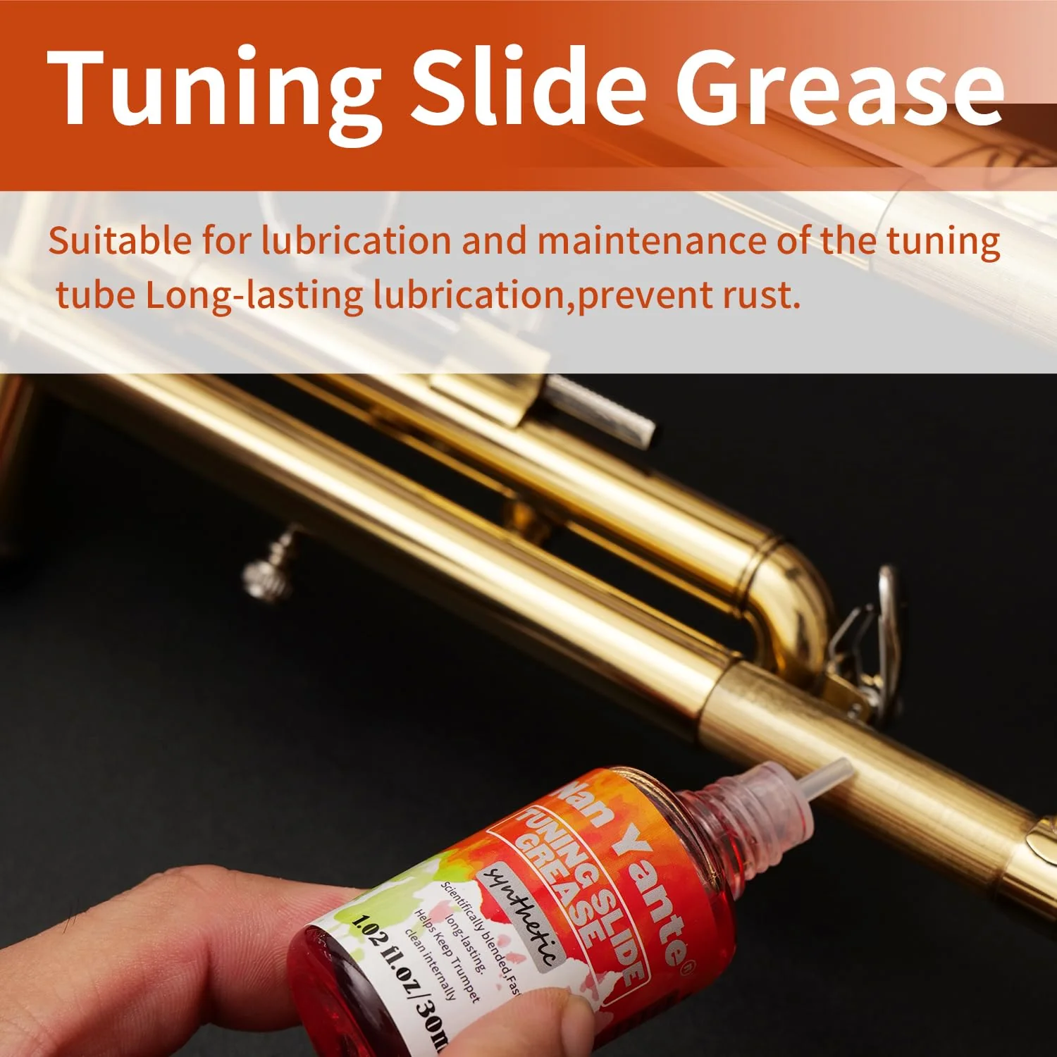Premium Synthetic Tuning Slide Grease Oil +Valve Oil/Piston Oil for Trumpet, Trombone, French Horn, Tuba, Euphonium & other Brass Instruments,30ml (1.02 fl. Oz)/each bottle - Image 4