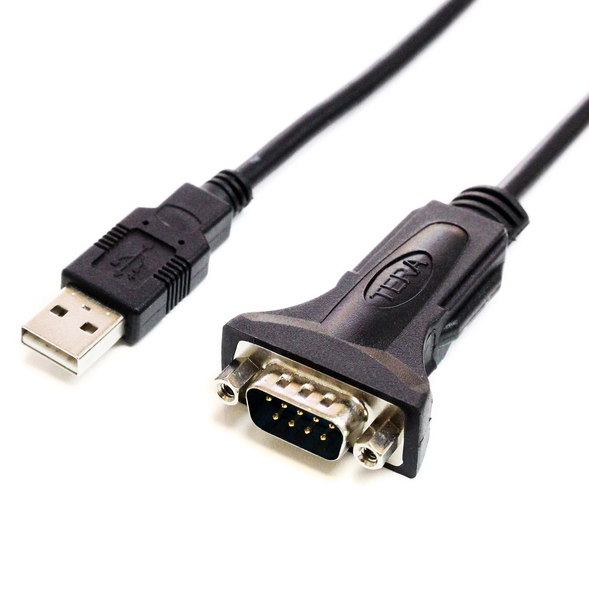 Premium USB 2.0 to RS232 Serial DB9 Adapter Cable 3 Feet - Supports Windows 11, 10, 8, 7, Vista, XP, 2000, 98, Linux and Mac - Built with FTDI Chipset and Hex Jack Nuts 3 ft