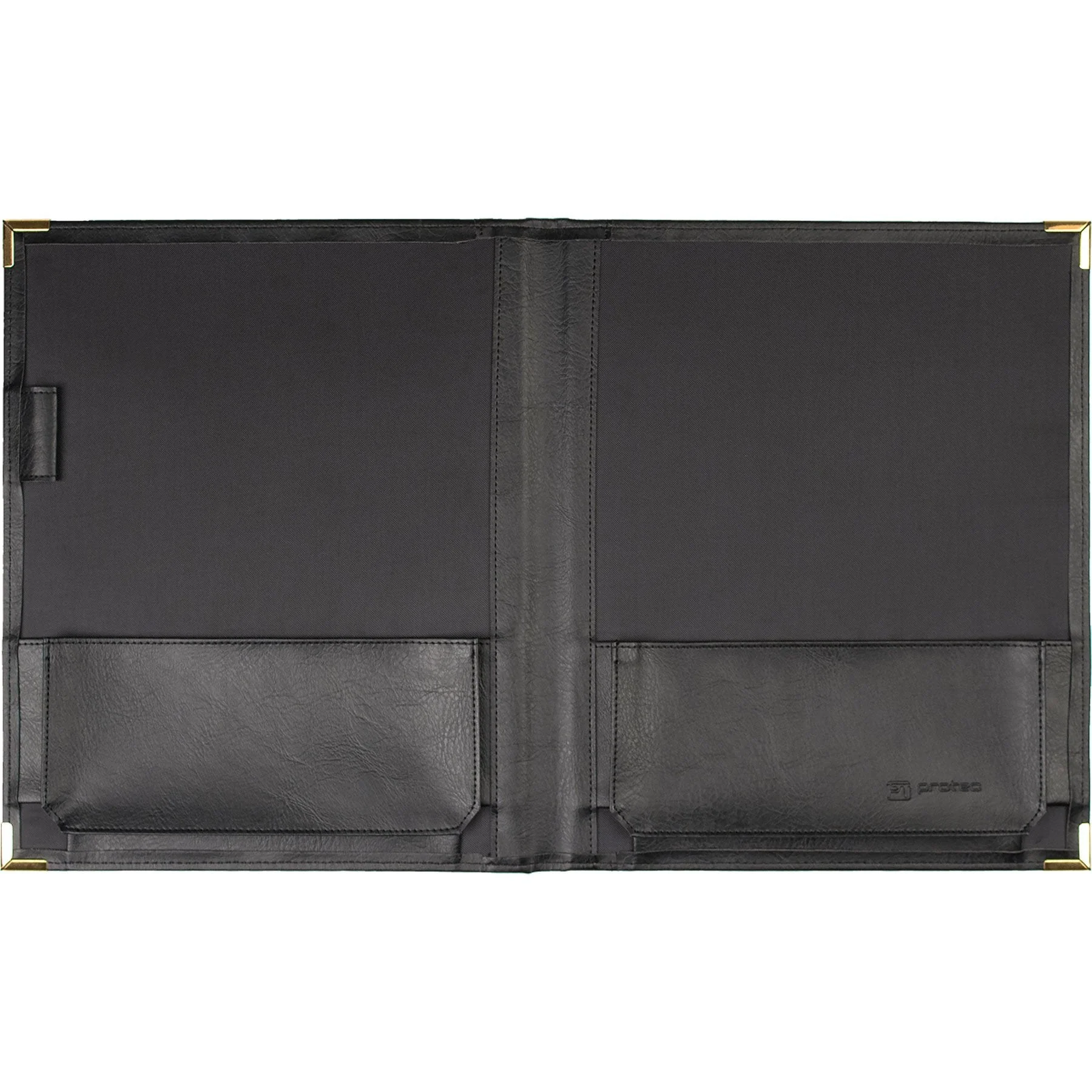 Pro Tec F2BK Deluxe Sheet Music Folder,Black Padded with Brass Corners - Image 3