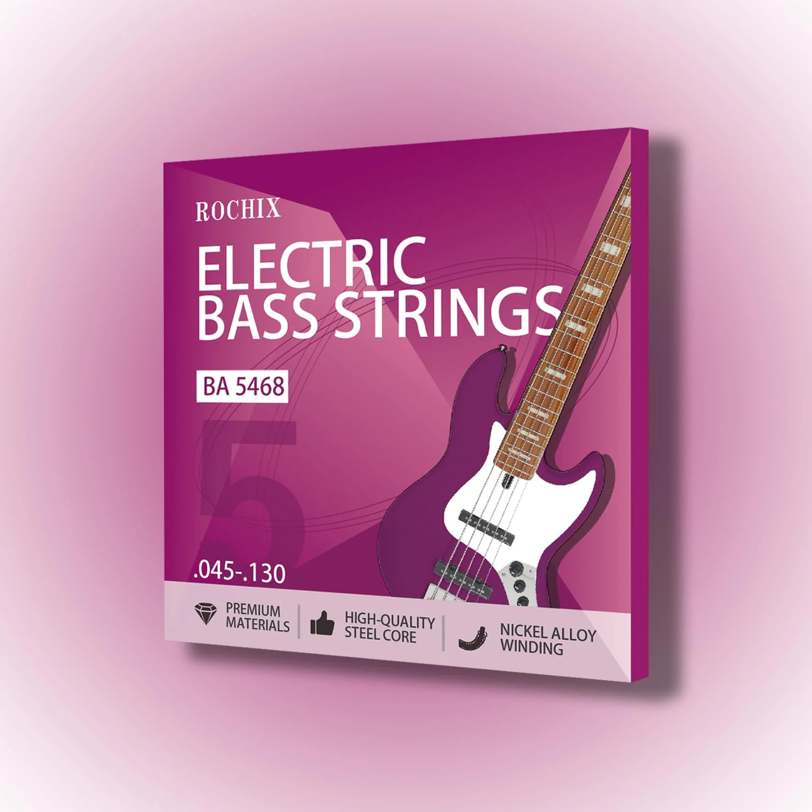 Professional 5-String Electric Bass Guitar Strings - BA 5468 Set | Steel Core with Nickel Alloy Winding | Premium Quality for Pro Players BA 5468 5-strings set - Image 6