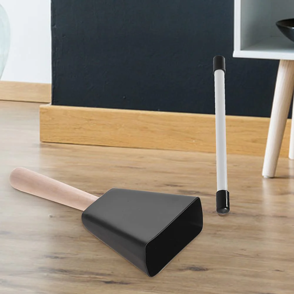 Professional Metal Cowbell with Wooden Handle Mallet Percussion Instrument - Image 3