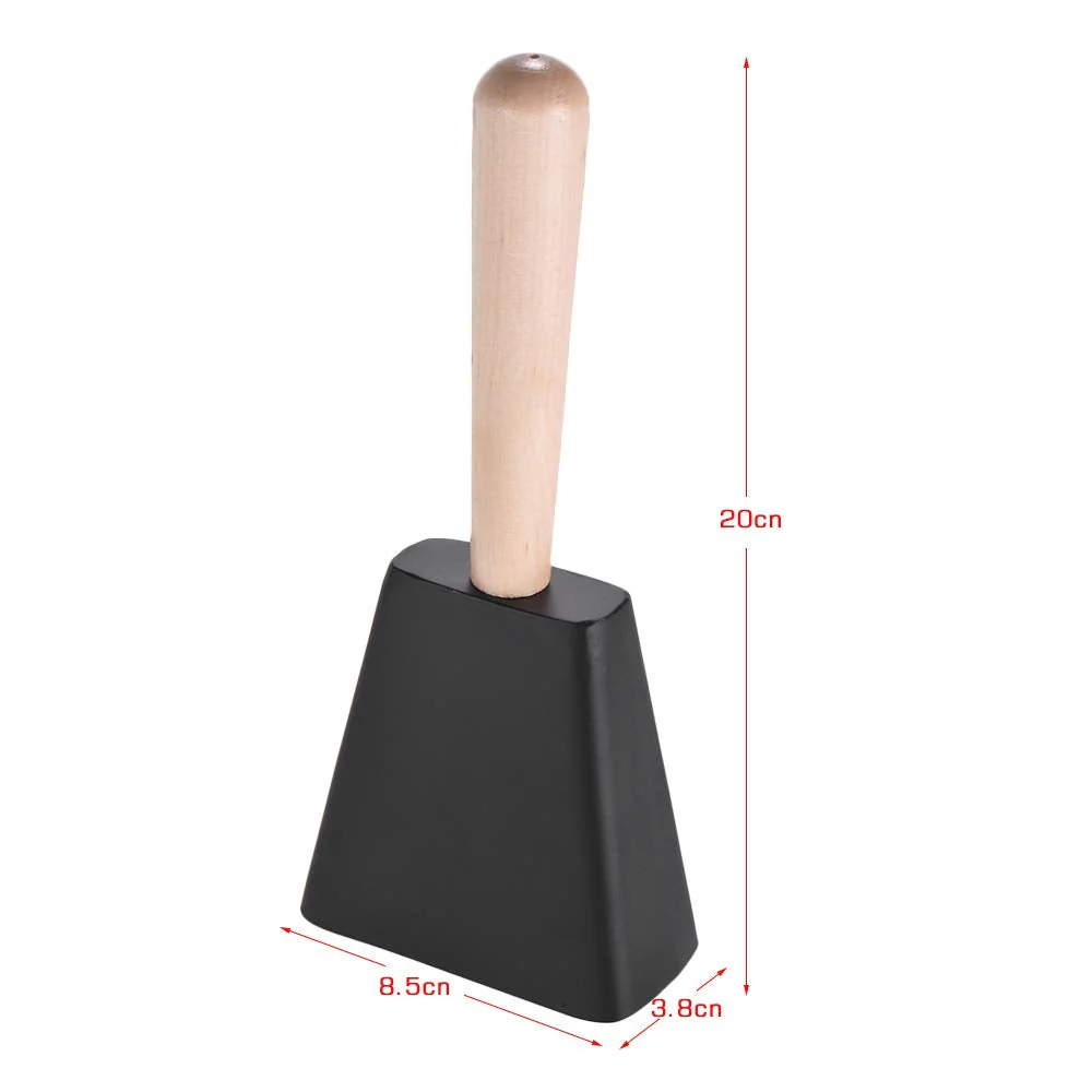 Professional Metal Cowbell with Wooden Handle Mallet Percussion Instrument - Image 5