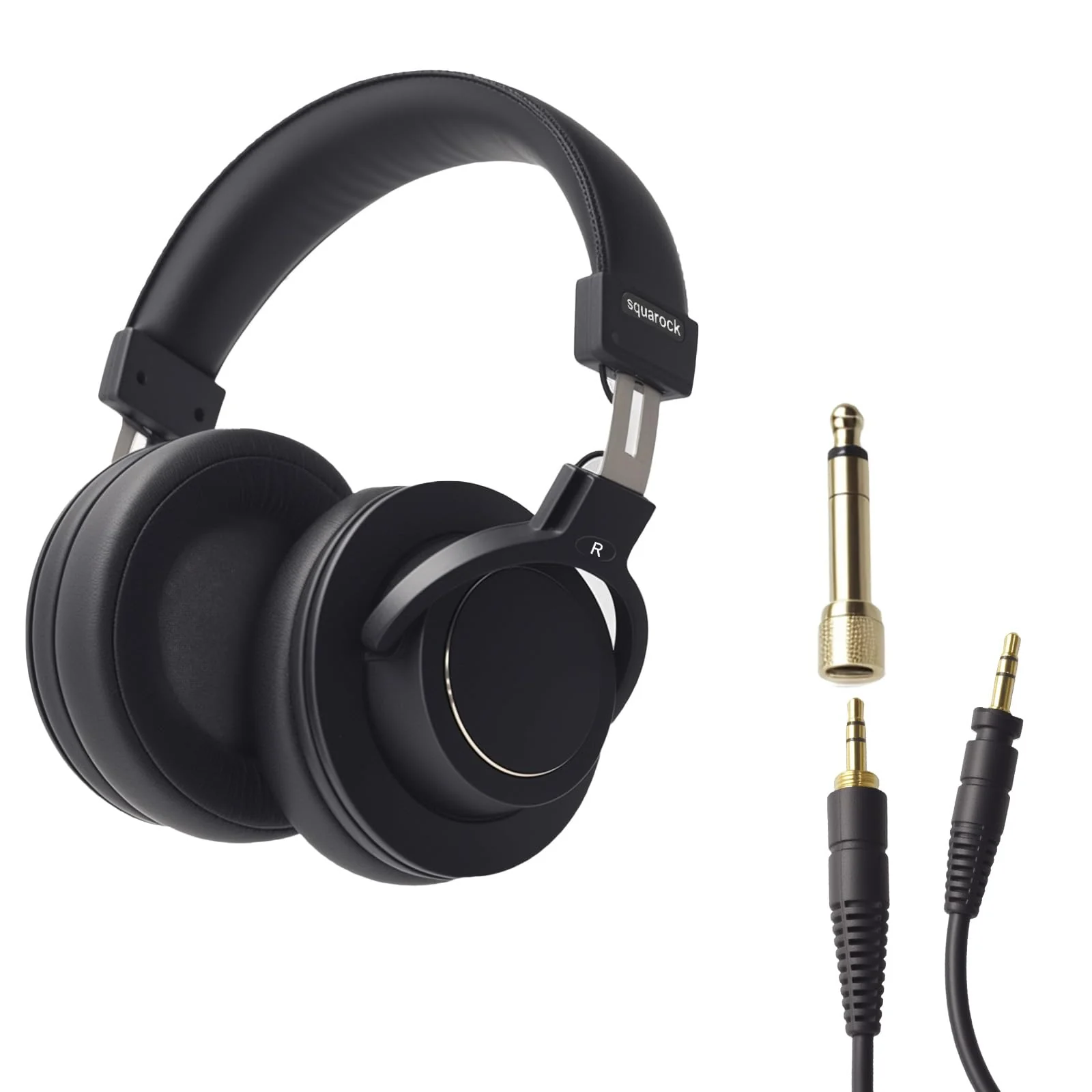 Professional Monitor Headphones Podcast/ Recording/ Live Streaming 3.5/6.5mm Wired Earphones for Audio Interface Over Ear Comfortable Headphones Stereo 50mm Sound Drive, 32Ī© lmpedanceļ¼D1,Blackļ¼