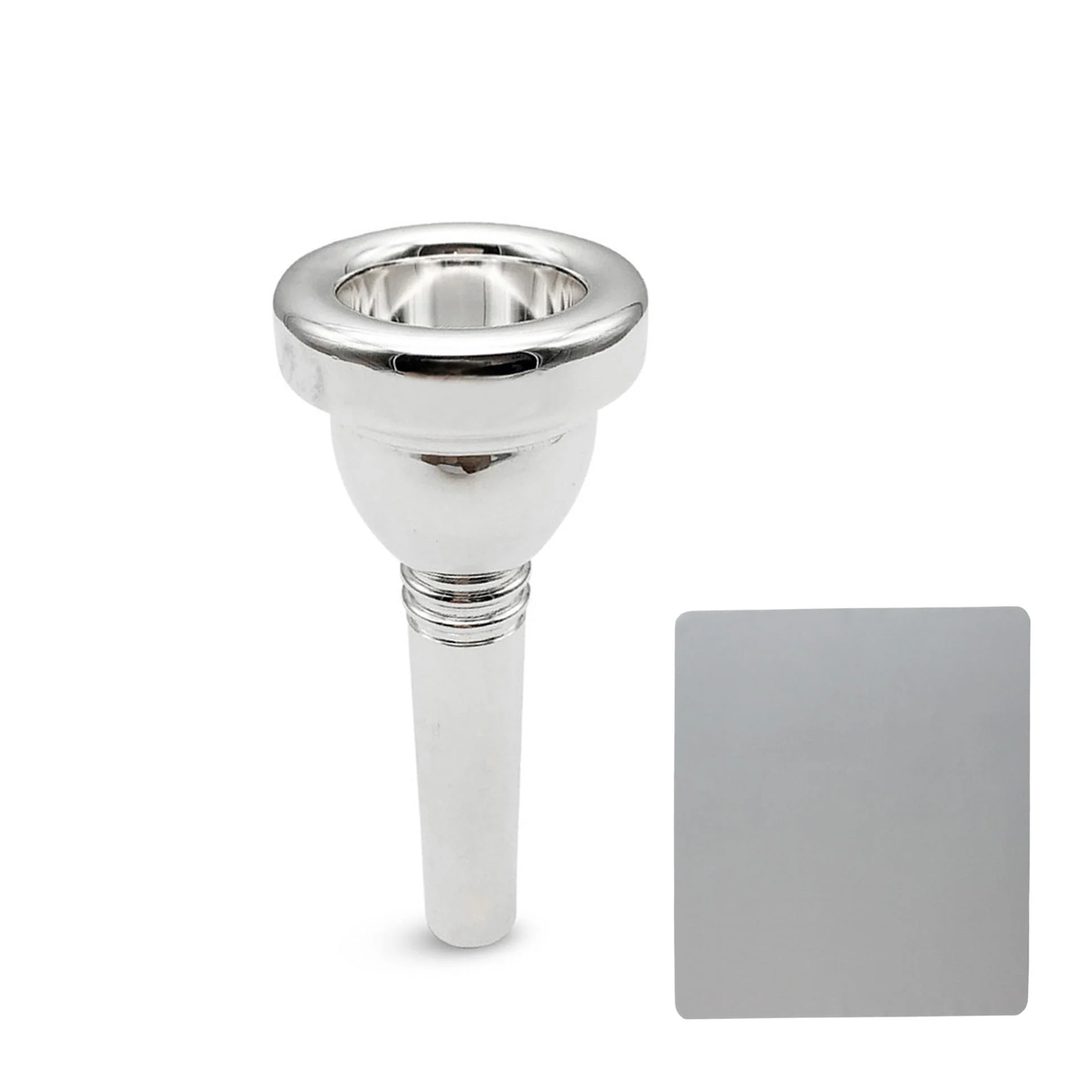 Professonal 6 1/2AL Tenor Trombone Mouthpiece Silver Plated, Euphonium Mouth Piece Replacement Brass Instruments Accessories