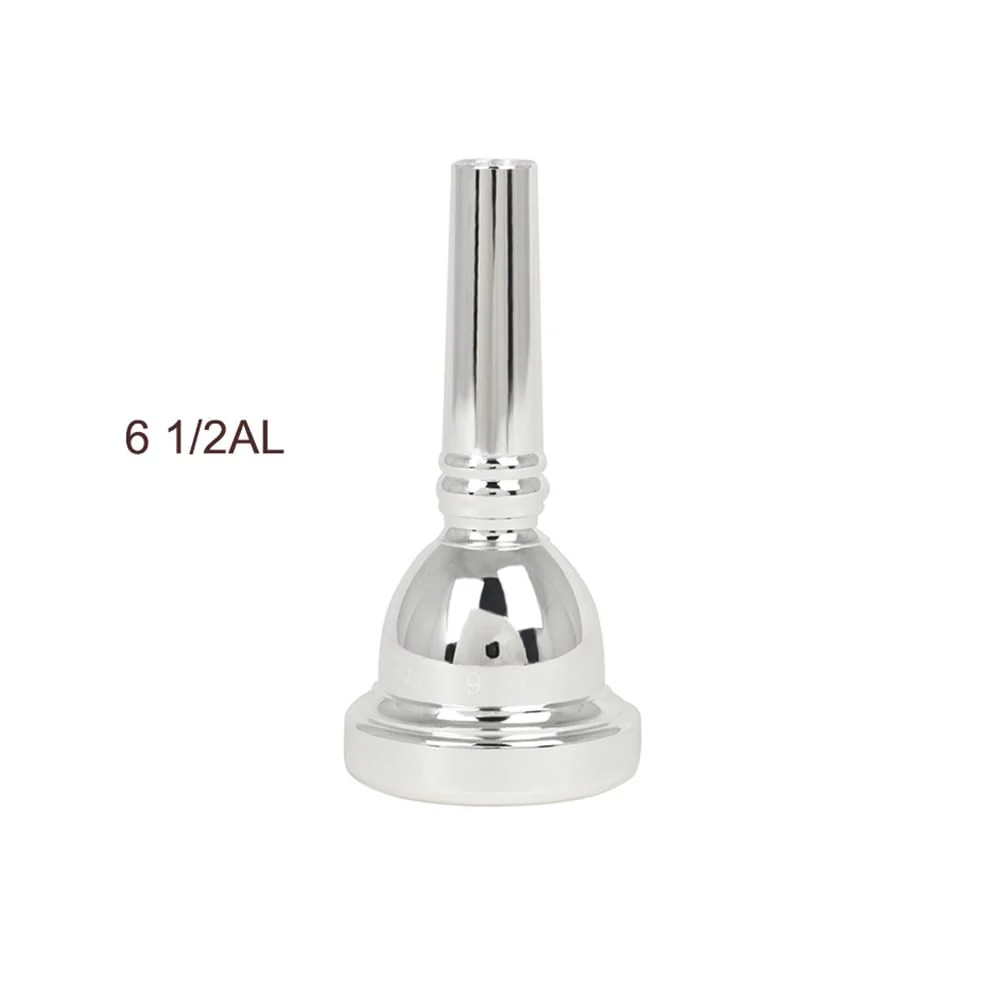 Professonal 6 1/2AL Tenor Trombone Mouthpiece Silver Plated, Euphonium Mouth Piece Replacement Brass Instruments Accessories - Image 2