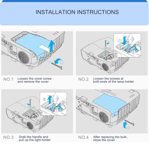 Projector Lamp with Housing Compatible with Epson ELPLP89/V13H010L89 PowerLite Home Cinema 5040UB 5040UBe 5050UB 5050UBe 4000 4010 4100 EH-TW7300 TW9 300 4050 4040 6050UB 6040UB ELP LP89 - Image 7