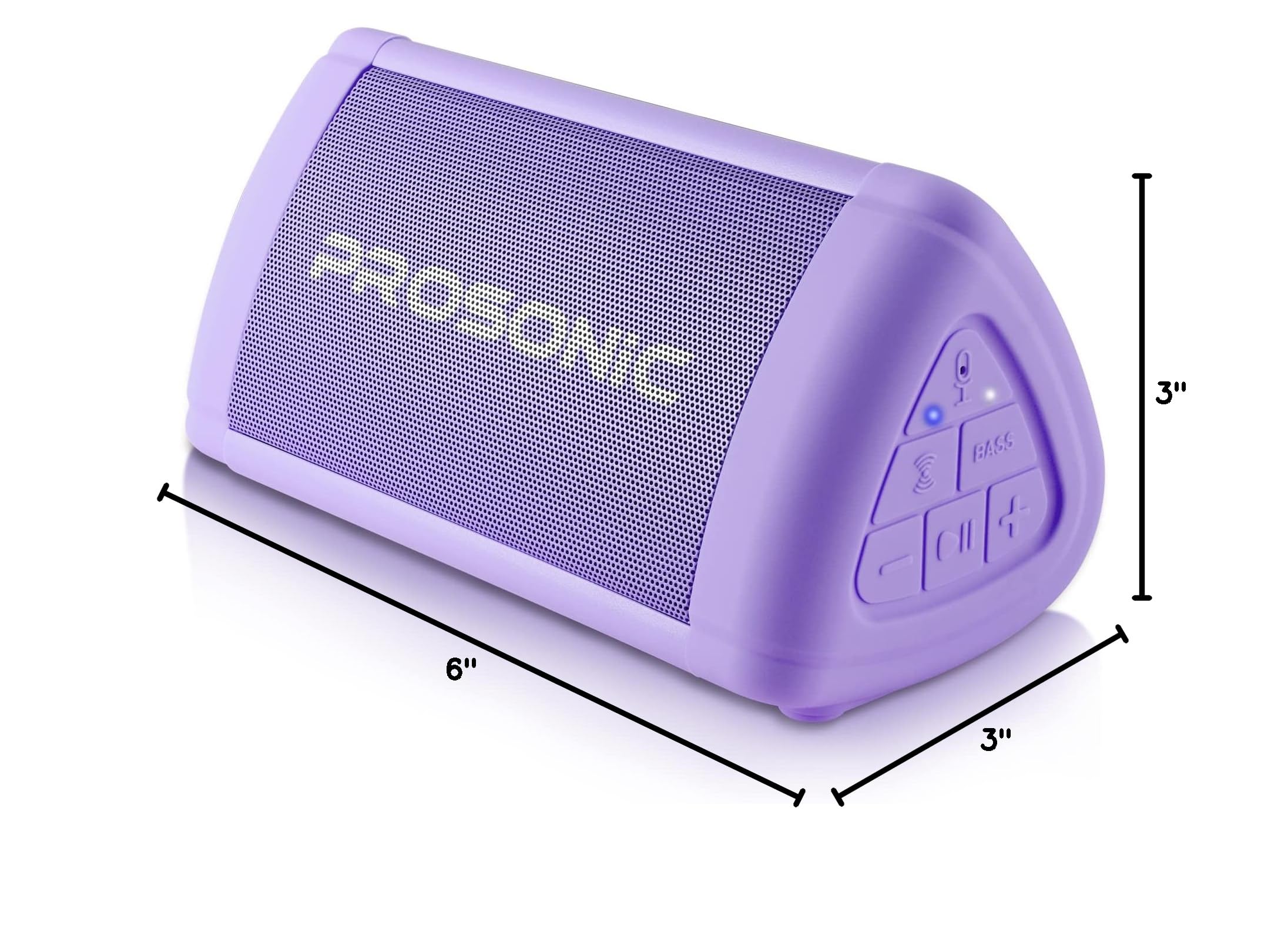 Prosonic BT3 Portable Wireless Bluetooth Speaker with 10W Stereo Sound & Bass Boost -Rich Sound & Intense Bass -Bluetooth 5.0 -Microphone -IPX5 - in & Outdoor Speaker (Purple) Purple - Image 11