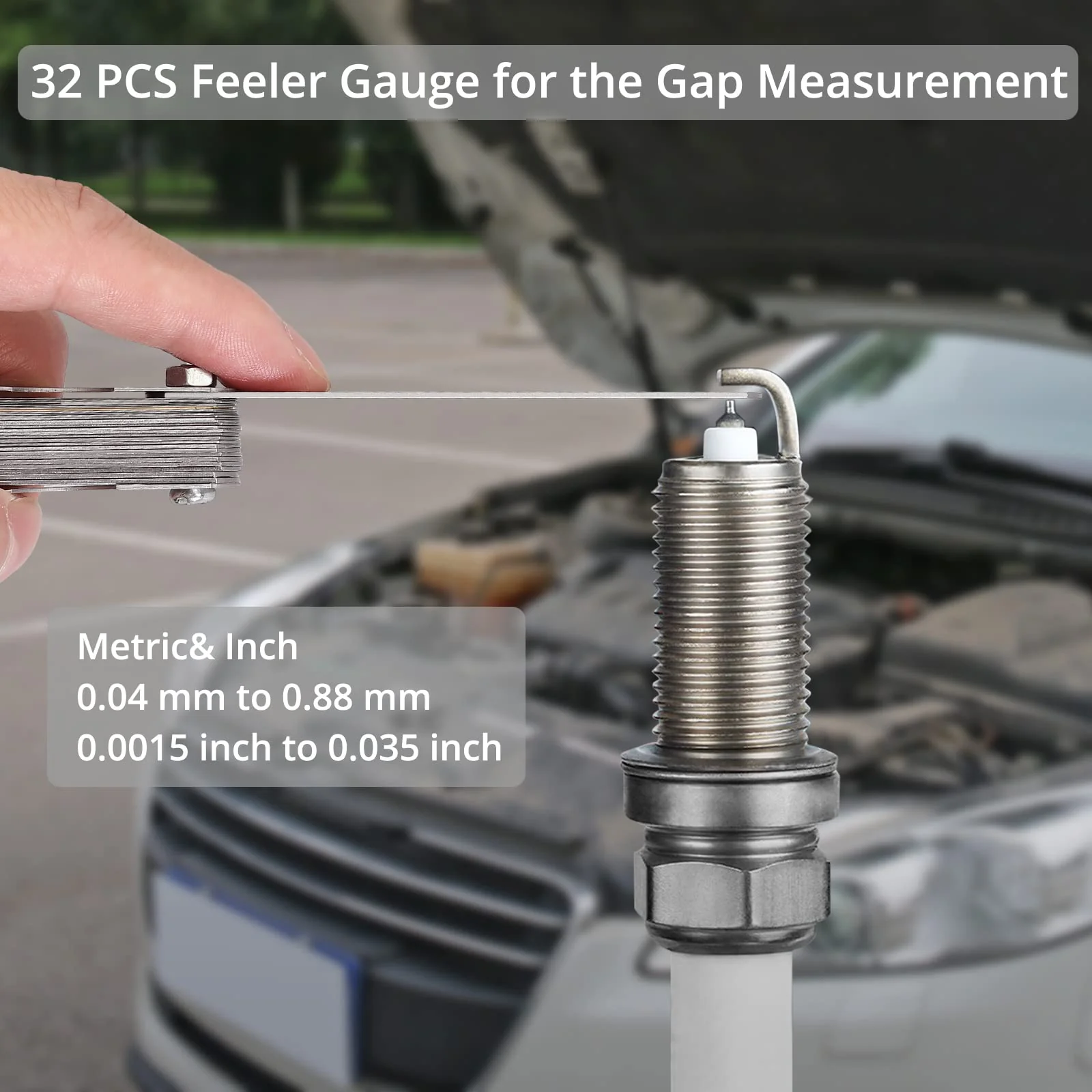 Proster Digital Caliper 8 Inch/200 mm + 32 Feeler Gauge Calliper Stainless Steel Electronic Caliper Inch/Fractions/Metric Caliper for Length Width Depth Inner / Outer Diameter 200 mm - Image 5