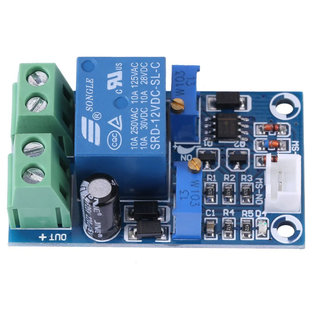 Protection board, 12V battery undervoltage switching module, undervoltage protection for automatic recovery when switched on, with LED indicator