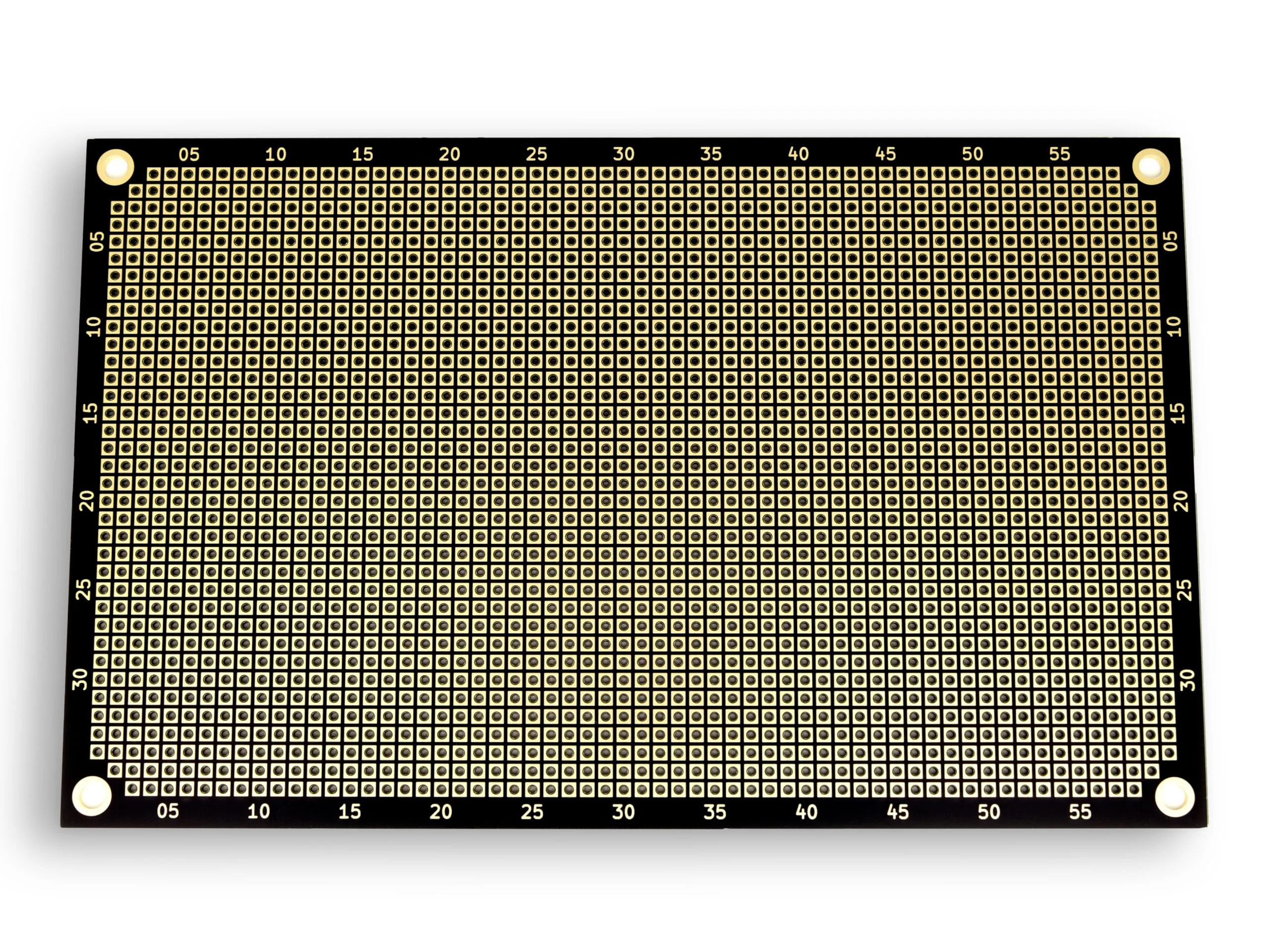 PROTOPATCH® Premium Perforated Grid Board (Pack of 3) | 160 x 100 mm | Double Sided | Square Pads | Black | NPTH | 2.54 mm Pitch - Image 2