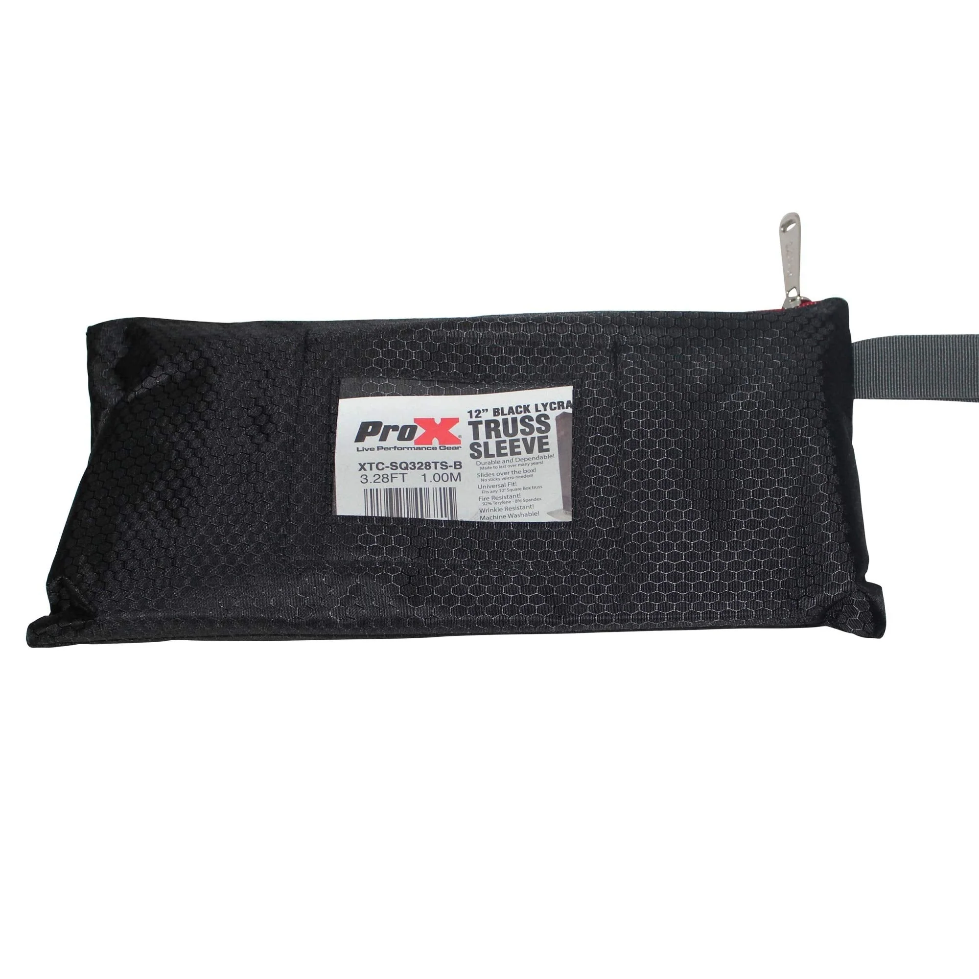 ProX XTC-SQ656TS-B 6.56Ft 2M Lycra Cover Scrim Sleeve fits 12In Quad Box Truss Segment - Image 5