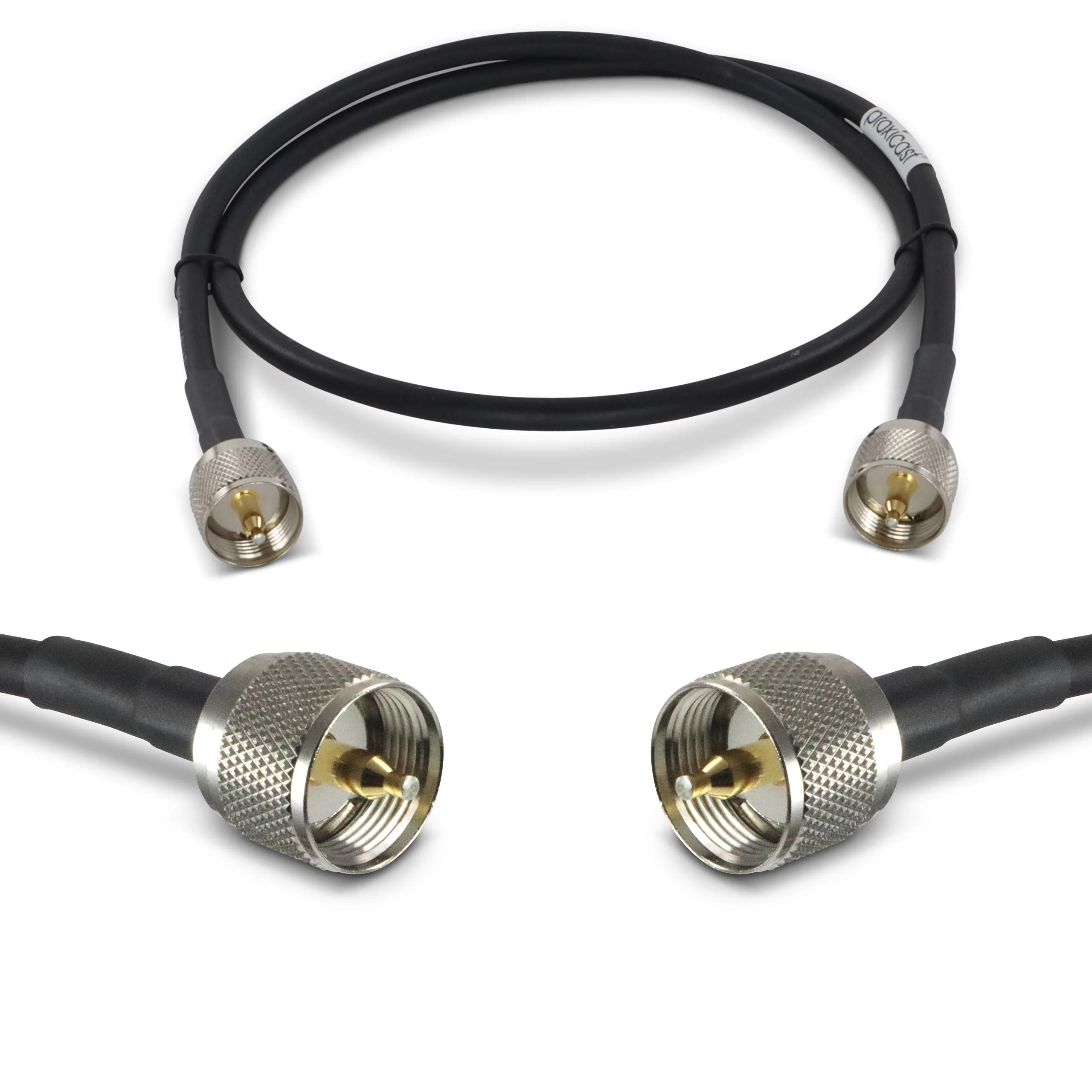 Proxicast 3 ft Ultra Flexible PL259 Male - PL259 Male Low Loss Coax Cable Jumper Assembly for CB/UHF/VHF/Shortwave/HAM/Amateur Radio Equipment and Antennas - 50 Ohm (ANT-141-033-03)