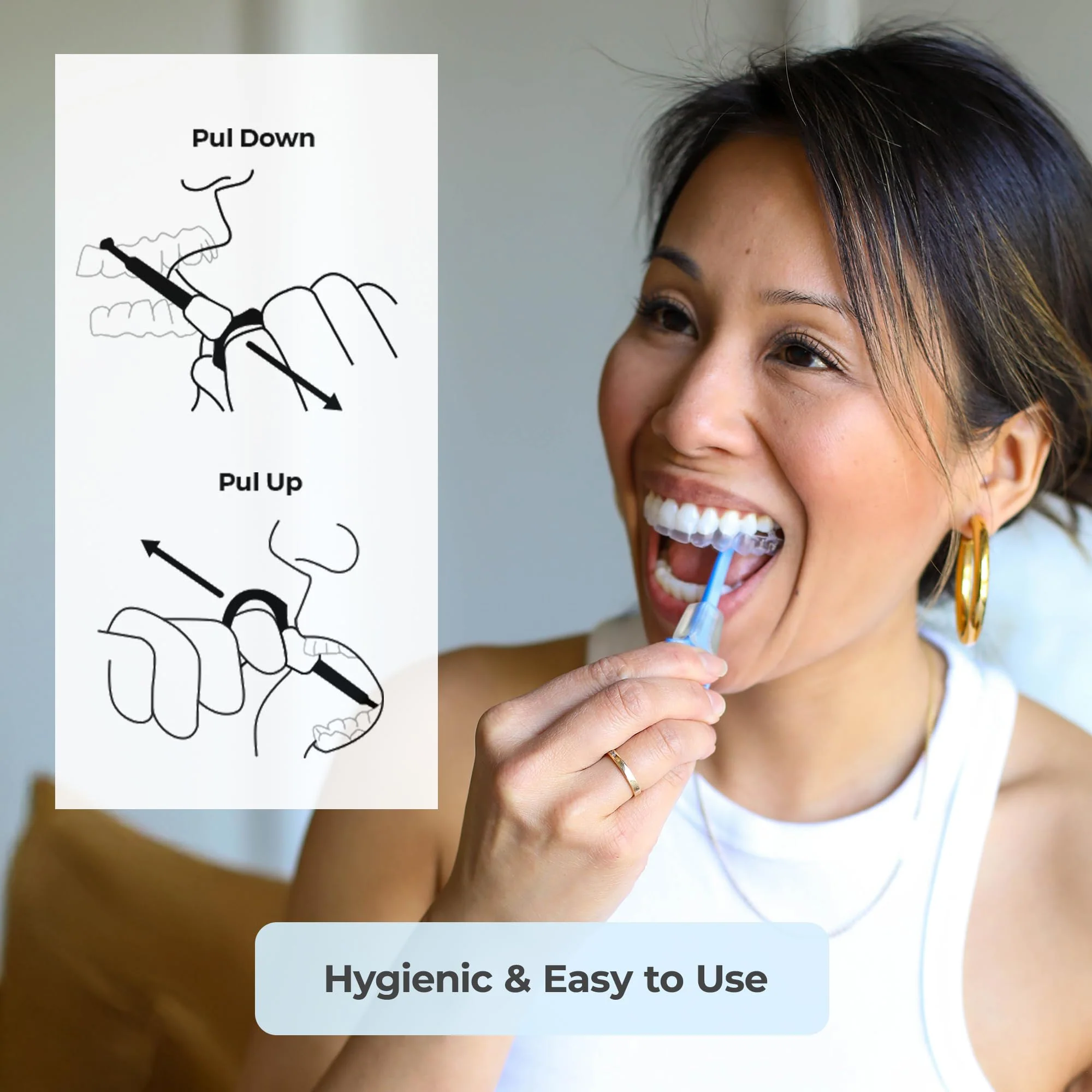 PUL Pack of 2 2-in-1 Invisalign Chewies and Aligner Removal Tool for Clear Aligners, Retainers and Trays - Reusable Invisalign Accessory with Chewy and Remover Hook - Travel Size Seating Tool - Purple 2 Pack - Image 3