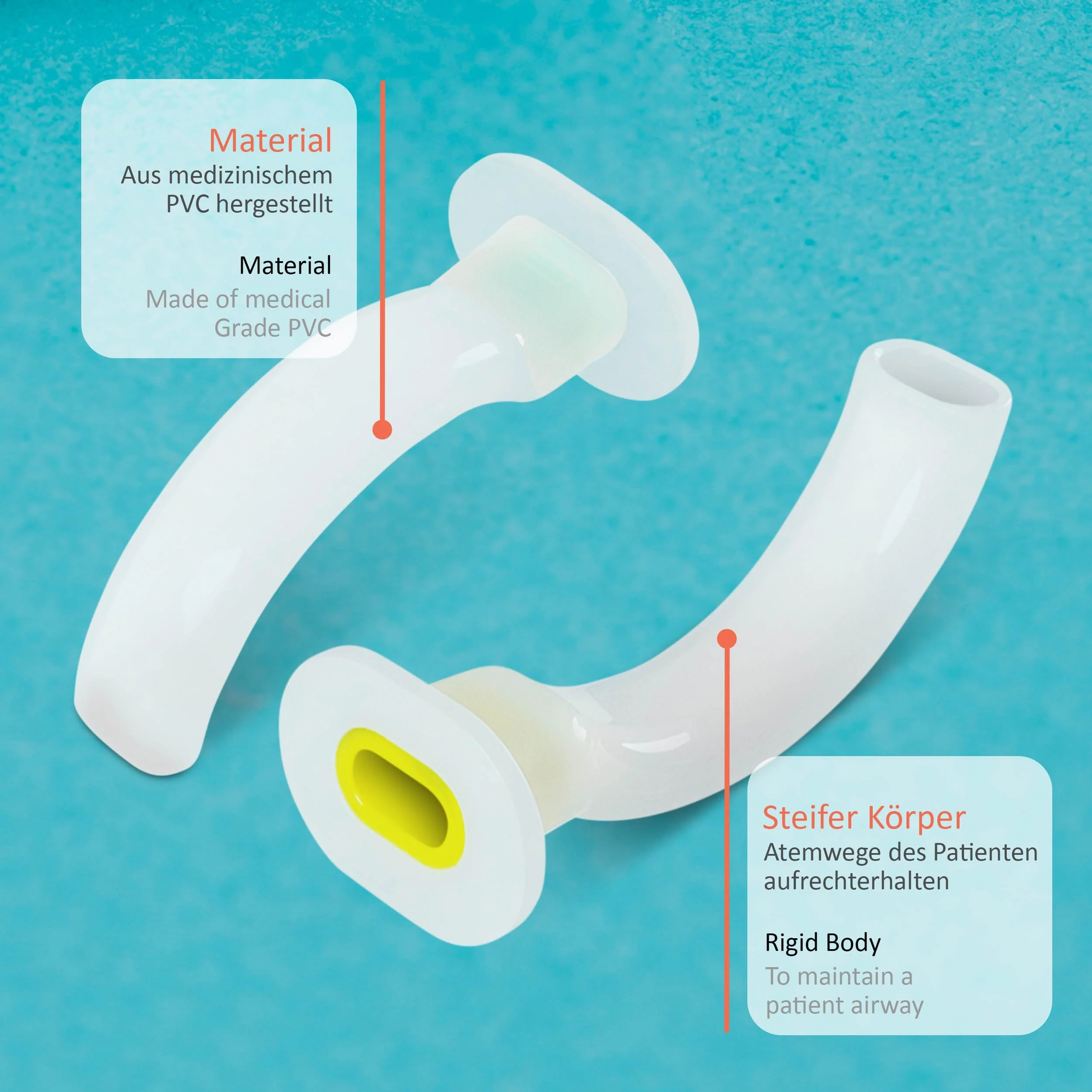 PULOX Guedeltube Set - Oropharyngeal Tube for First Aid and Emergency - 8 Pieces per Pack, White - Image 4