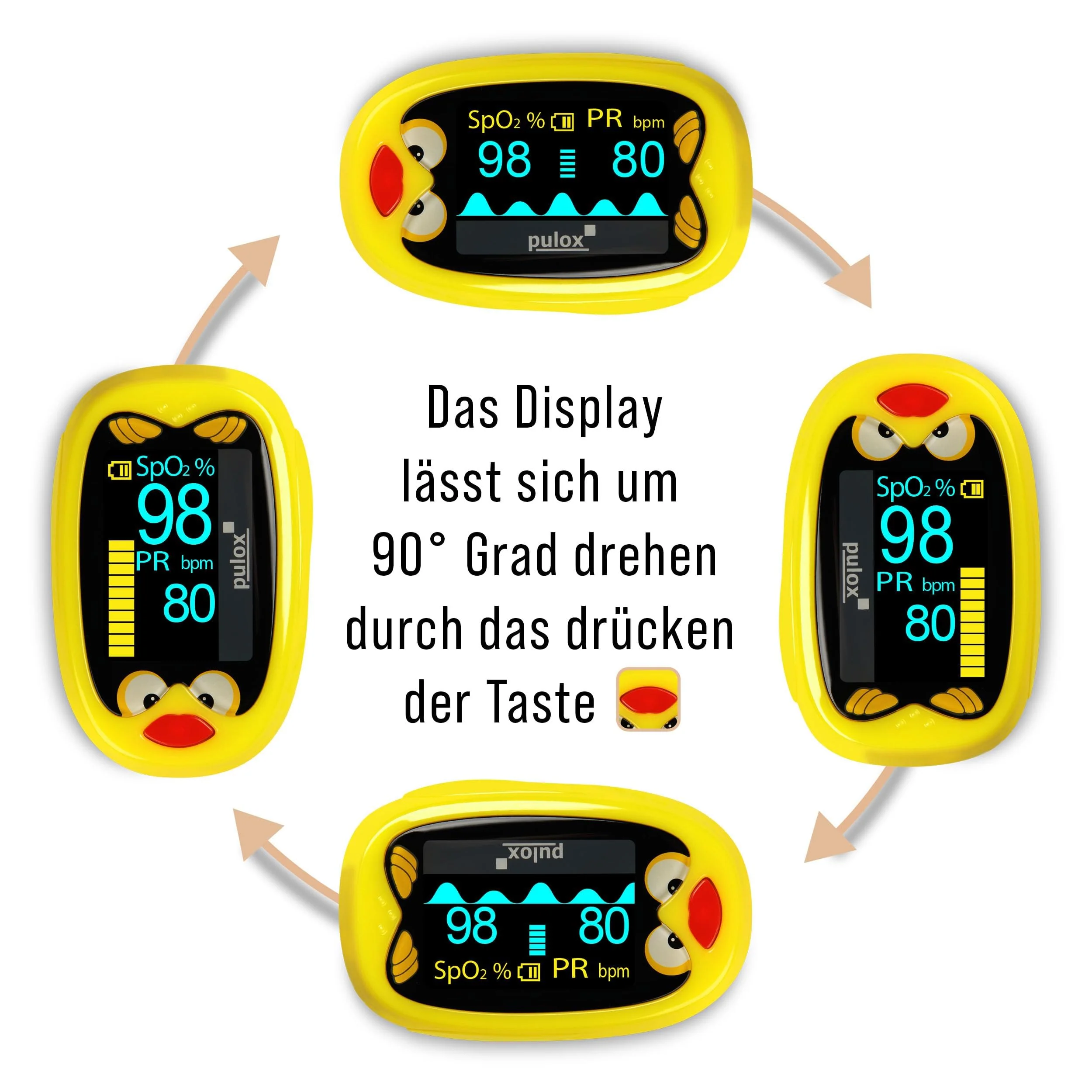 Pulox PO-210B Children's Pulse Oximeter - Battery Operated Finger Pulse Oximeter for Children and Toddlers - Image 3
