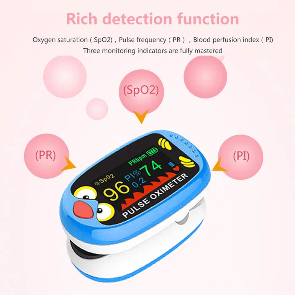 Pulse Oximeter Finger Oximeter for Children with TFT Display - Portable Finger Clip SpO2 Monitor for Measuring Blood Oxygen & Heart Rate | Fast Results in 3-5 Seconds (Blue) blue - Image 3