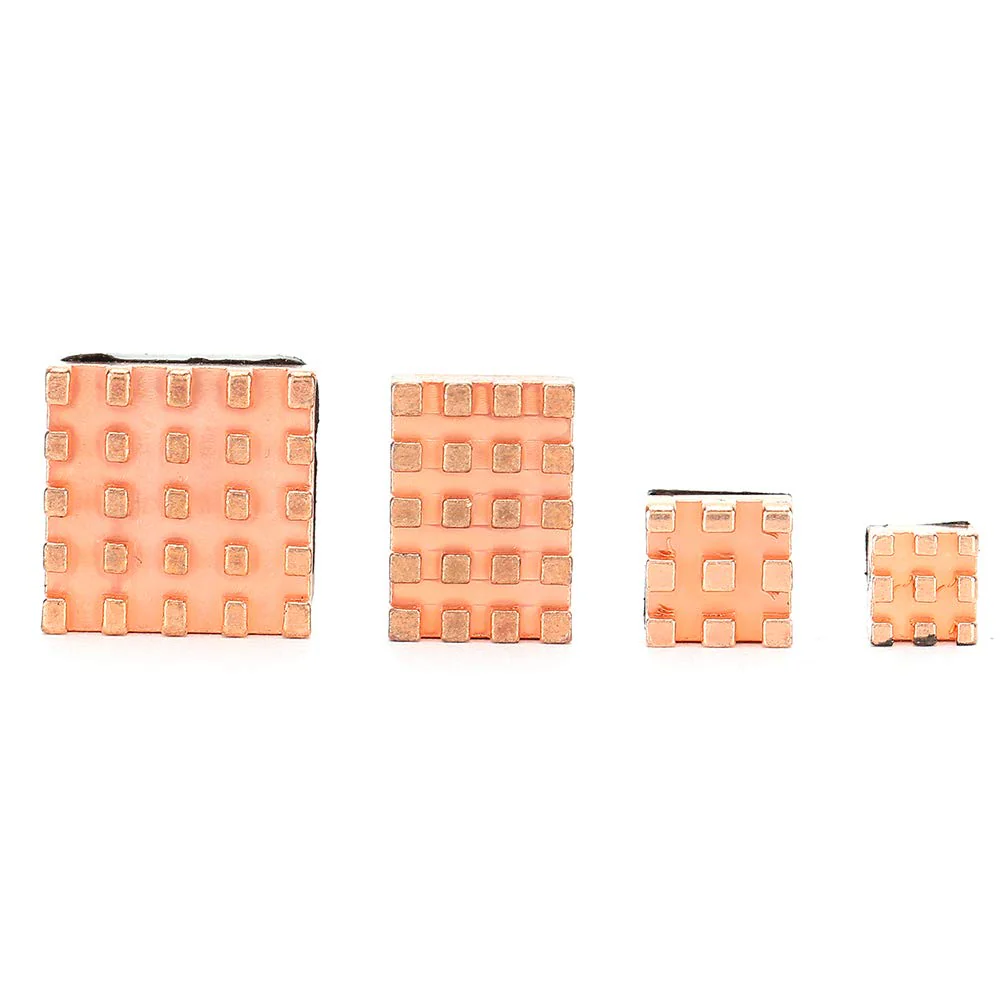 Pure Copper Heatsink, 4 Heatsinks Made of Pure Copper, Durable and Unbreakable for Raspberry PI 4B 1G 2G 4G (Copper)