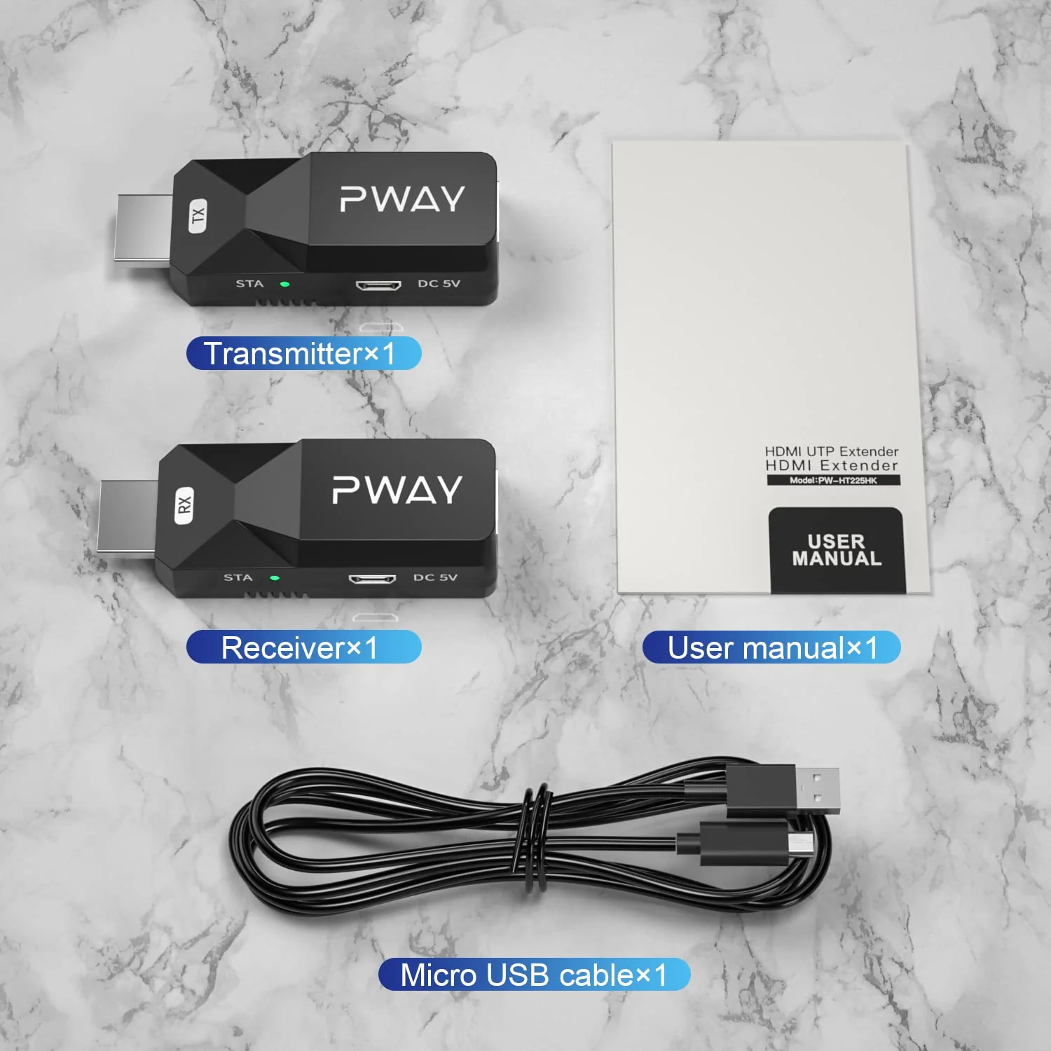 PWAY HDMI Extender 165ft Audio Video 1080P Over Cat5 Cat6 Ethernet Cable Transmit Lossless Signal HDMI Long Distance Extension Adapter 1080P 165ft - Image 7