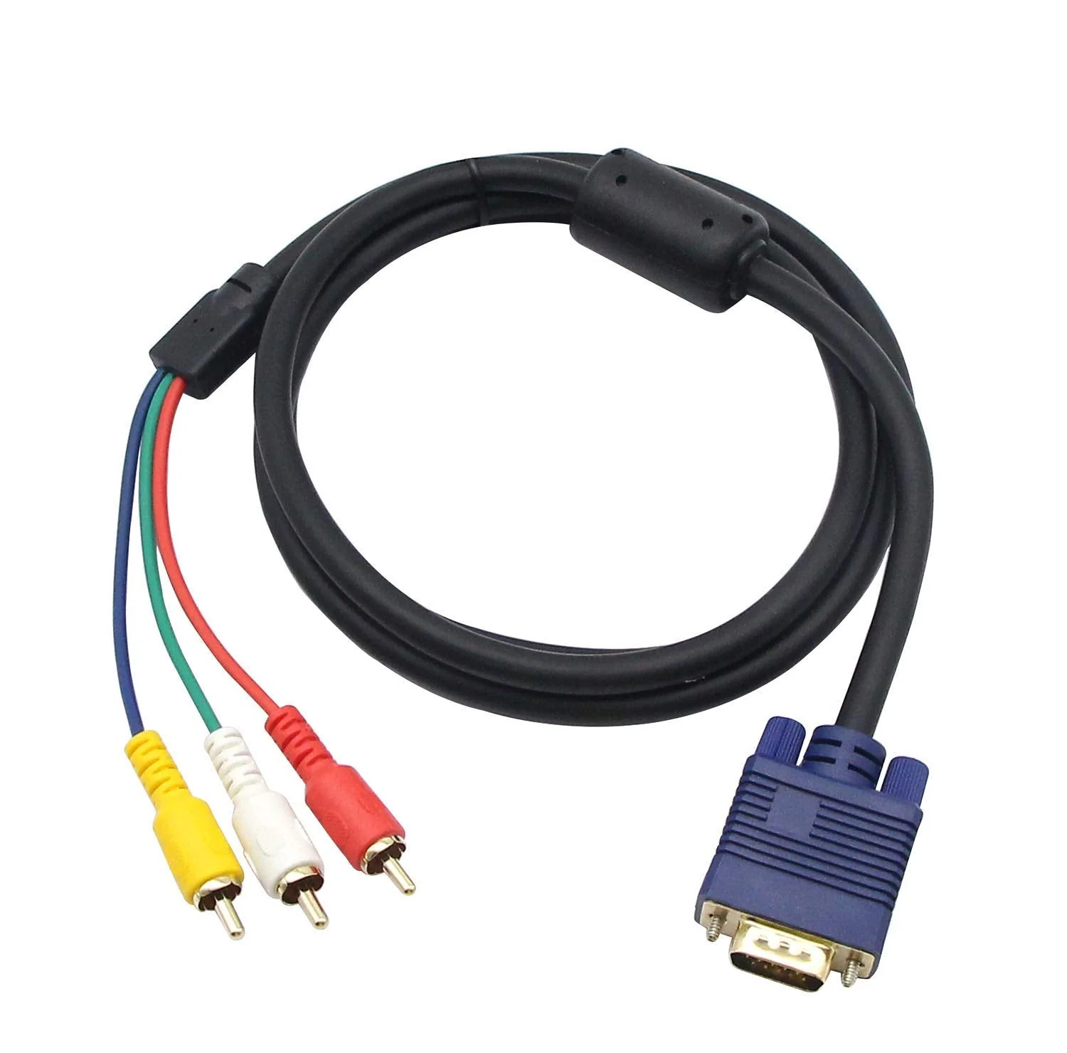 QiCheng&LYS VGA/HD15/RGB to 3 RGB Component Video Adapter for TV/HDTV Cable,1.5 m - Image 2