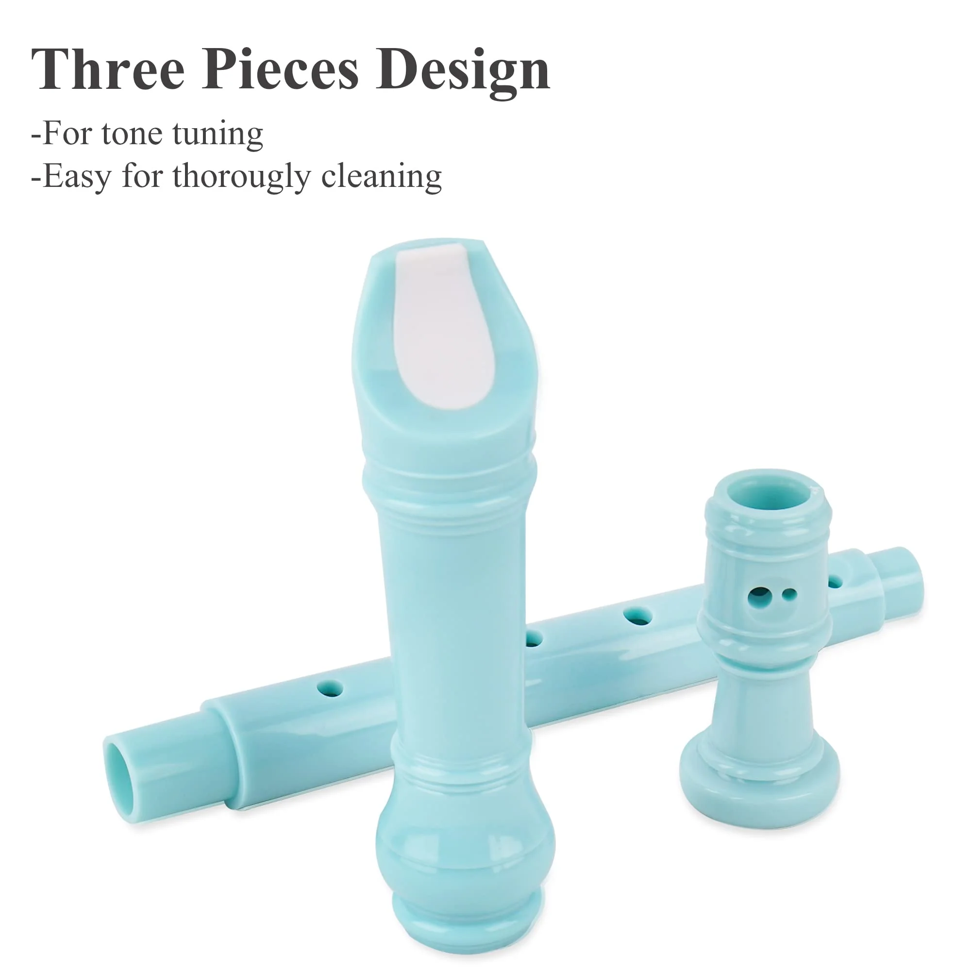 QIELIZI Recorder Instrument for Beginner Adults,8-Hole Soprano Descant Recorder Music Flute with with Cleaning Rod & Leather Case For Home Entertainment(2-Sea World2) 2-Pack 2-Sea World2 - Image 3