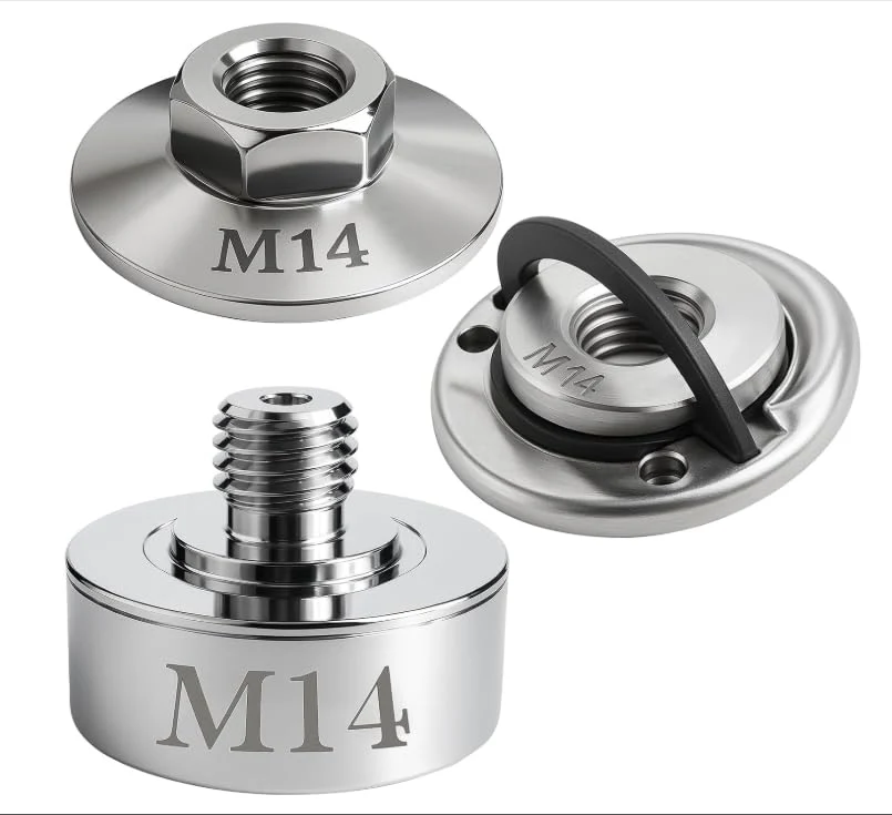 Qivine 3Pcs Xlock Adapter to M14 Thread, Alloy Thread Xlock Adapter Kit, Angle Grinder Cutting Blade Adapters with Quick Change Nut Ultra-robust for Diamond Drill bits, Cutting Blades M14 for Europe