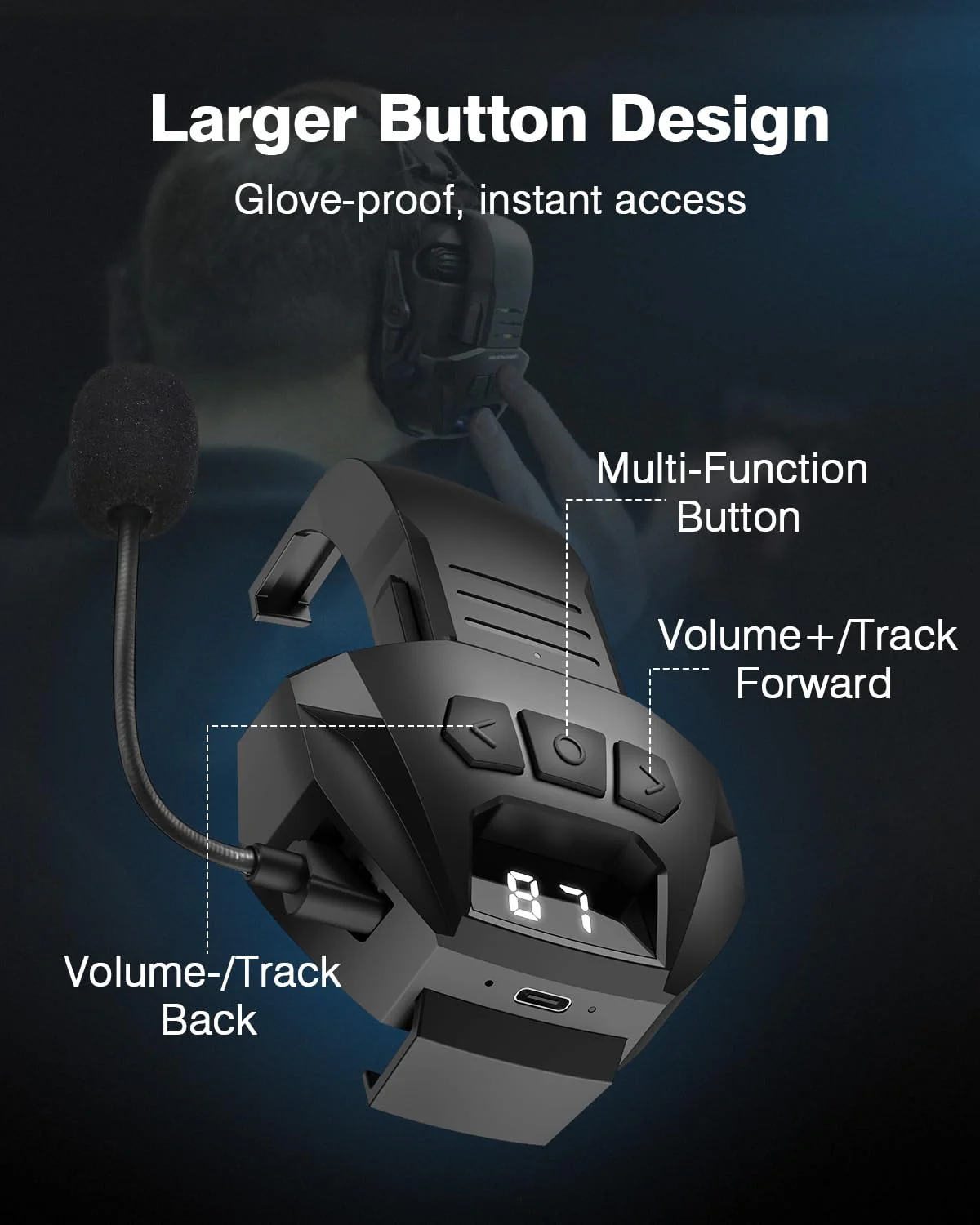 Qozybuds Wireless Bluetooth 5.4 Adapter for Walker's Earmuffs, Portable Receiver for Walker's Razor Slim, Hands-Free Calling - Image 6