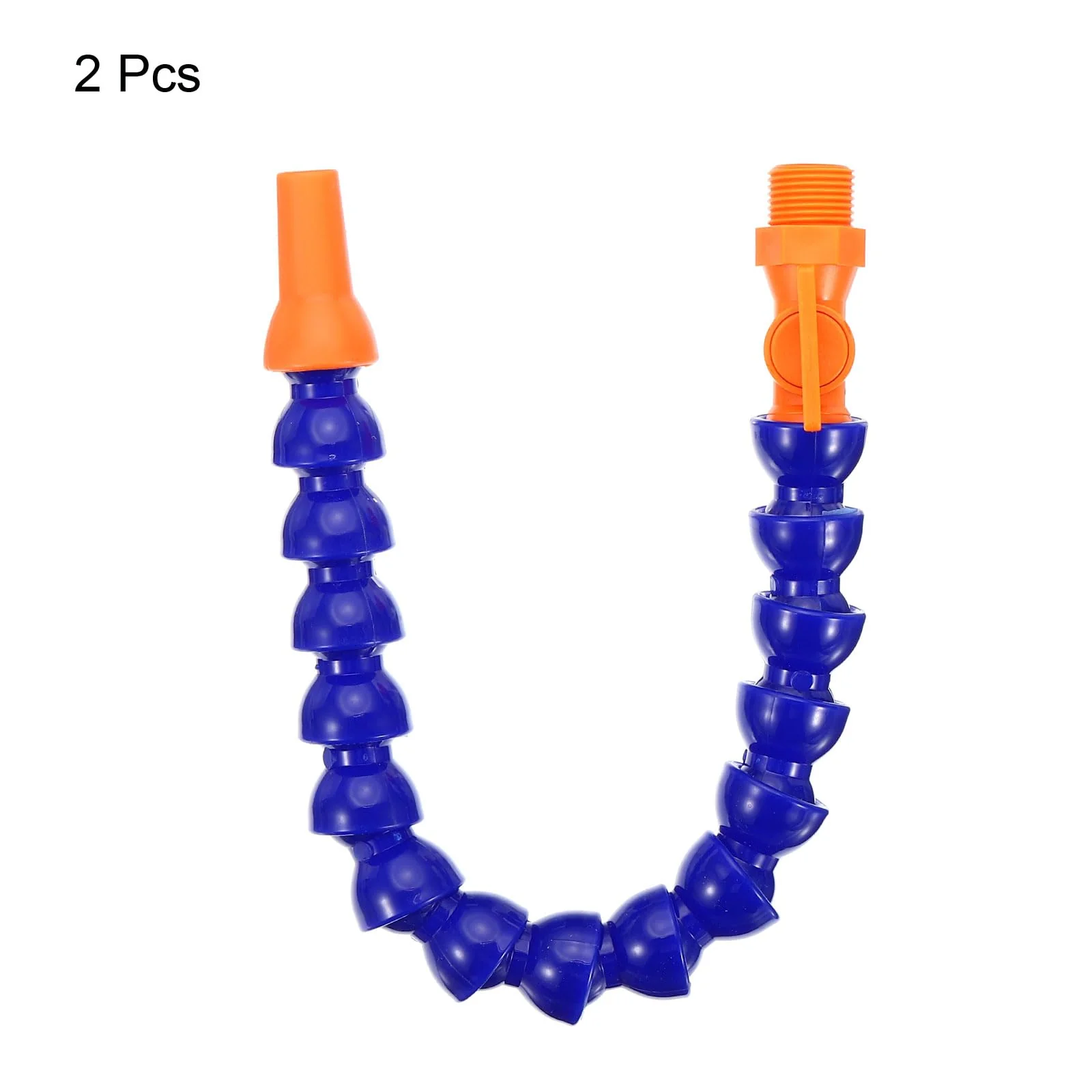 QUARKZMAN 3/8 Inch Thread Flexible Water Oil Coolant Pipe Hose 30 mm Plastic Adjustable Round Nozzle Cooling Pipe Hose with Switch for Lathe CNC Water Cooling System, Pack of 2 - Image 3