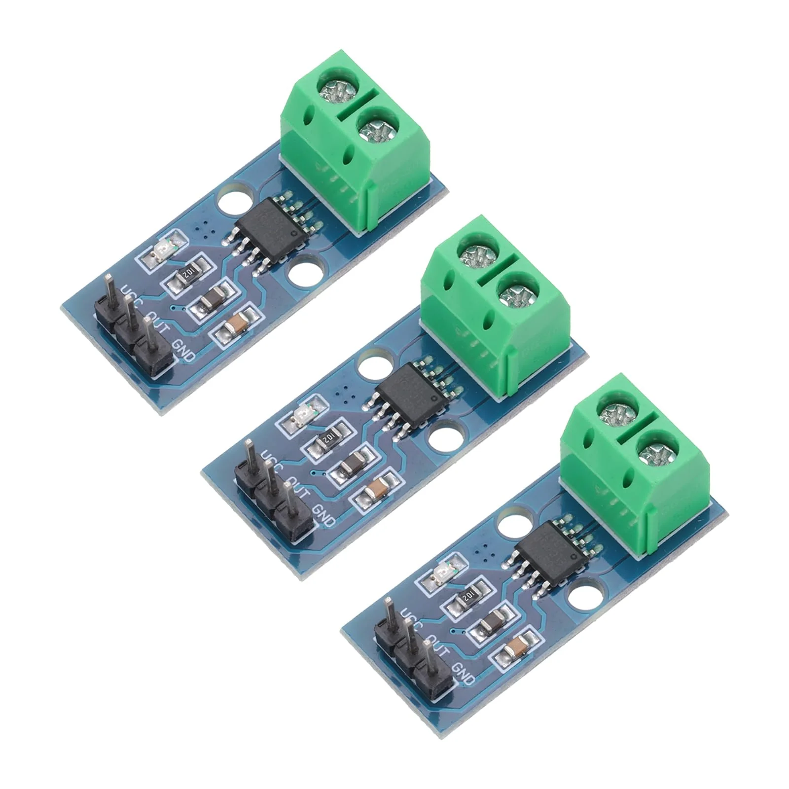 QUARKZMAN 3pcs ACS712 Current Sensor Module 5A Range Hall Effect Current Sensor Current Measurement AC/DC for Current Detection