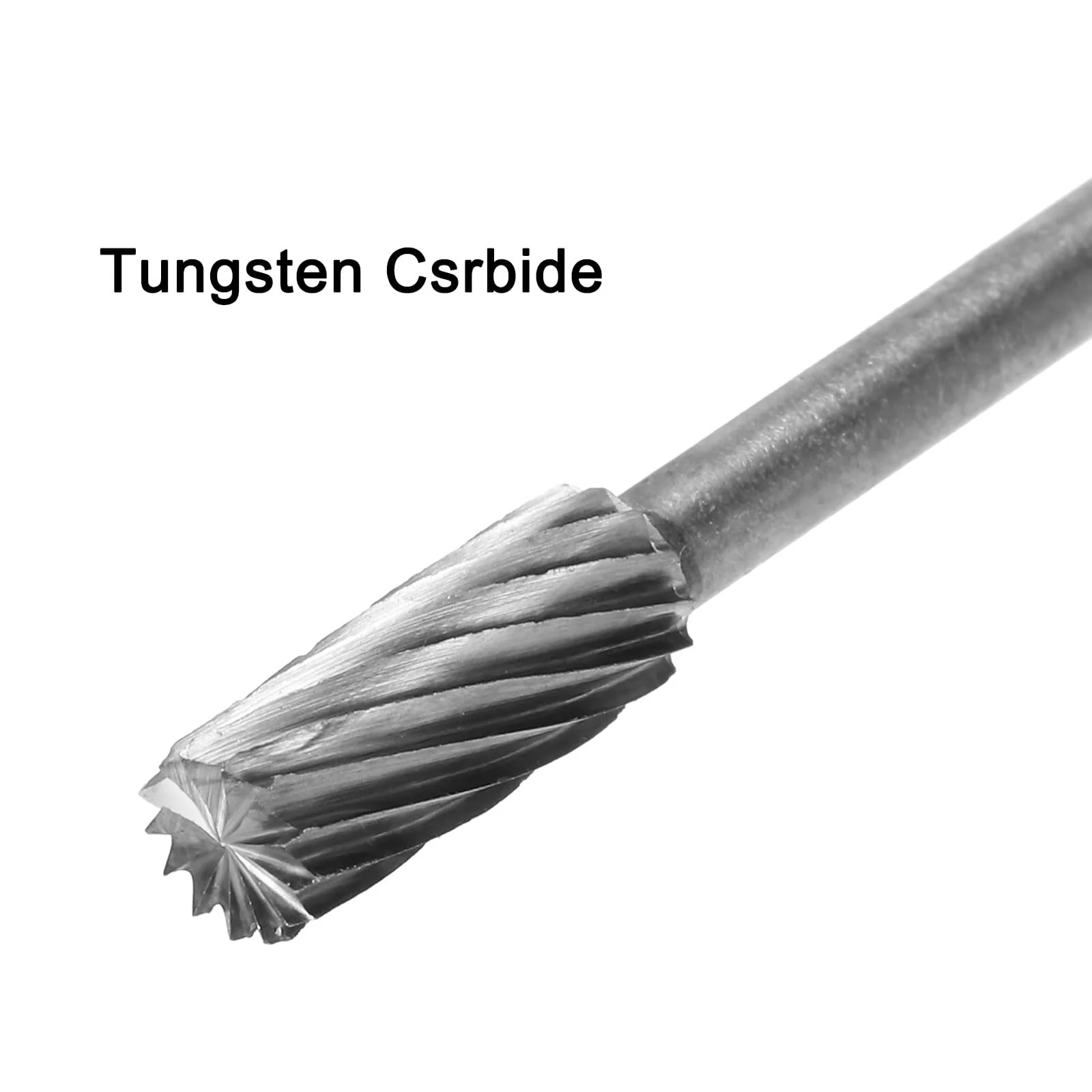 QUARKZMAN 4 Pcs Tungsten Carbide Rotary Files 1/8" Shank Single Side Cut Cylindrical with Rounded End Rotary Milling Tools 5mm Diameter - Image 3