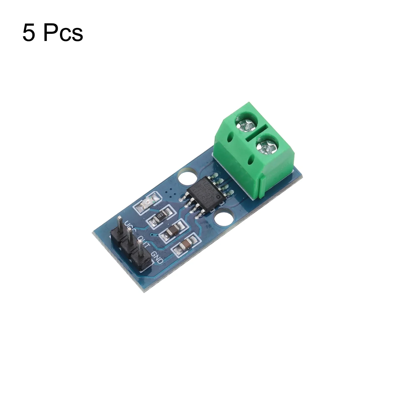 QUARKZMAN ACS712 Current Sensor Module 30A Range Hall Effect Current Sensor Current Measurement AC/DC for Current Detection Pack of 5 - Image 3