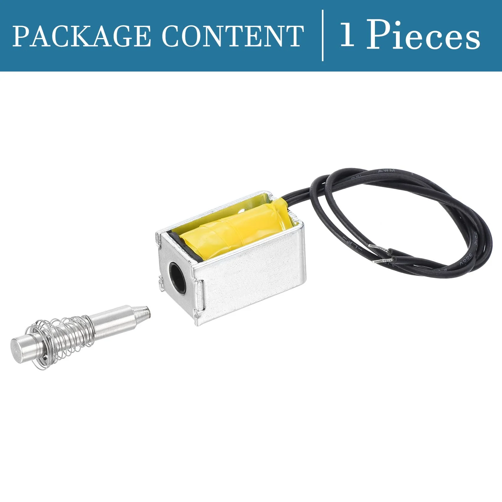 QUARKZMAN DC 3V 0.5A Open Frame Solenoid Electromagnet x 1 Piece Pressure Pull Type Open Frame Solenoid Electromagnet for Vending Machines, [Silver Tone, Black] - Image 4