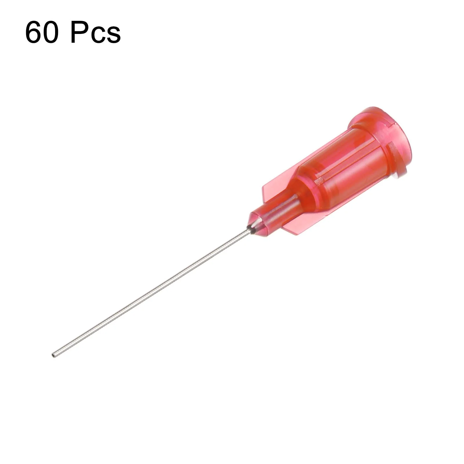 QUARKZMAN Industrial Blunt Tip Cannula 24G 1 Inch Length with Luer Lock Screw Connection, Dosing Cannula for Liquid Glue Gun, 60 Pieces (Red) red - Image 3