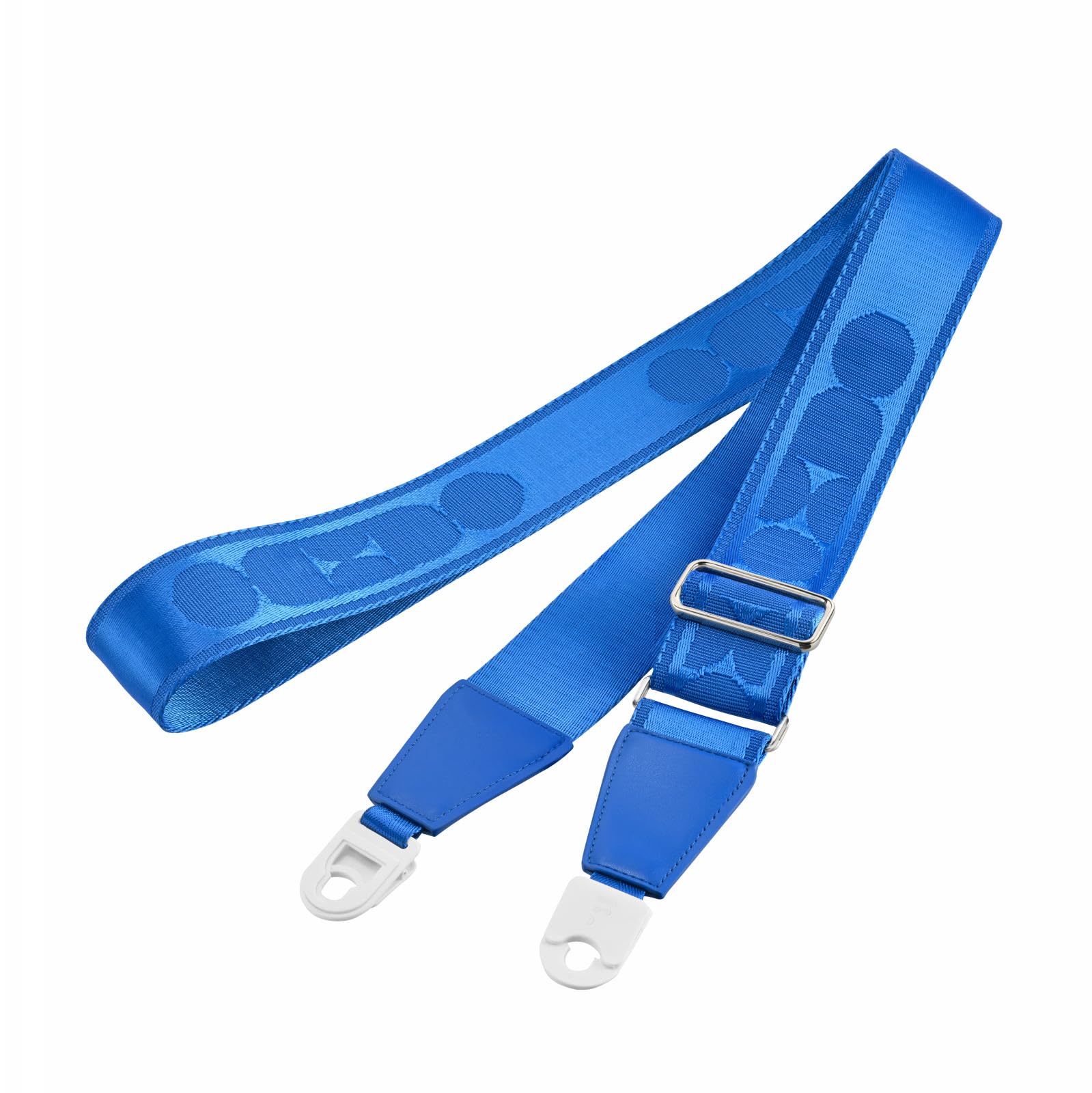 Quick-Snap Nylon Strap-quick locking-2 inches leather ends for Acoustic Electric Guitar Straps,Bass Guitar Strap Deep Blue
