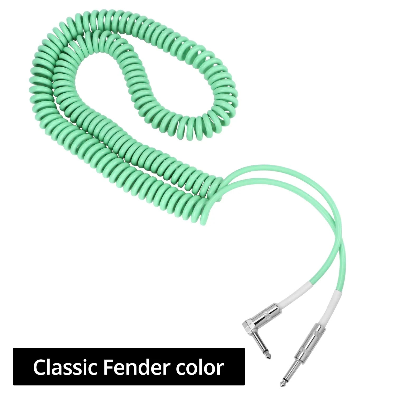 QWORK Guitar Cable, 30ft Coiled Instrument Cable for Guitar/Bass, Green - Image 3