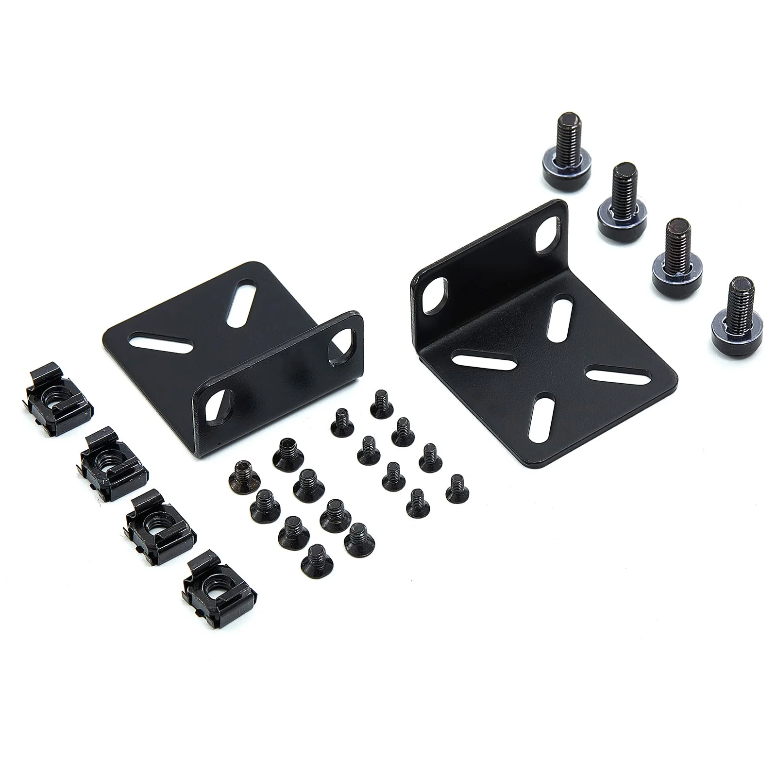 Rack Mount Kit Universal 1U Rack Ears with Adjustable Holes Distance, Compatible for Most Cisco, NETGEAR,Dell, D-Link, Linksys, TRENDnet and Buffalo Tech Switches Medium
