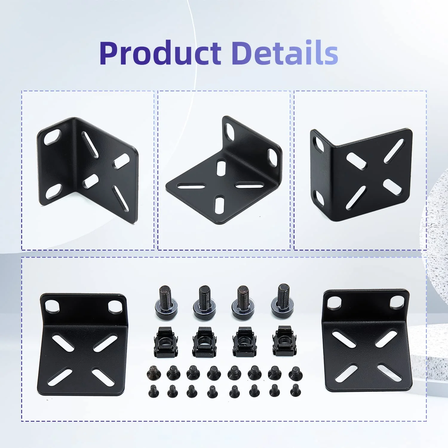 Rack Mount Kit Universal 1U Rack Ears with Adjustable Holes Distance, Compatible for Most Cisco, NETGEAR,Dell, D-Link, Linksys, TRENDnet and Buffalo Tech Switches Medium - Image 6