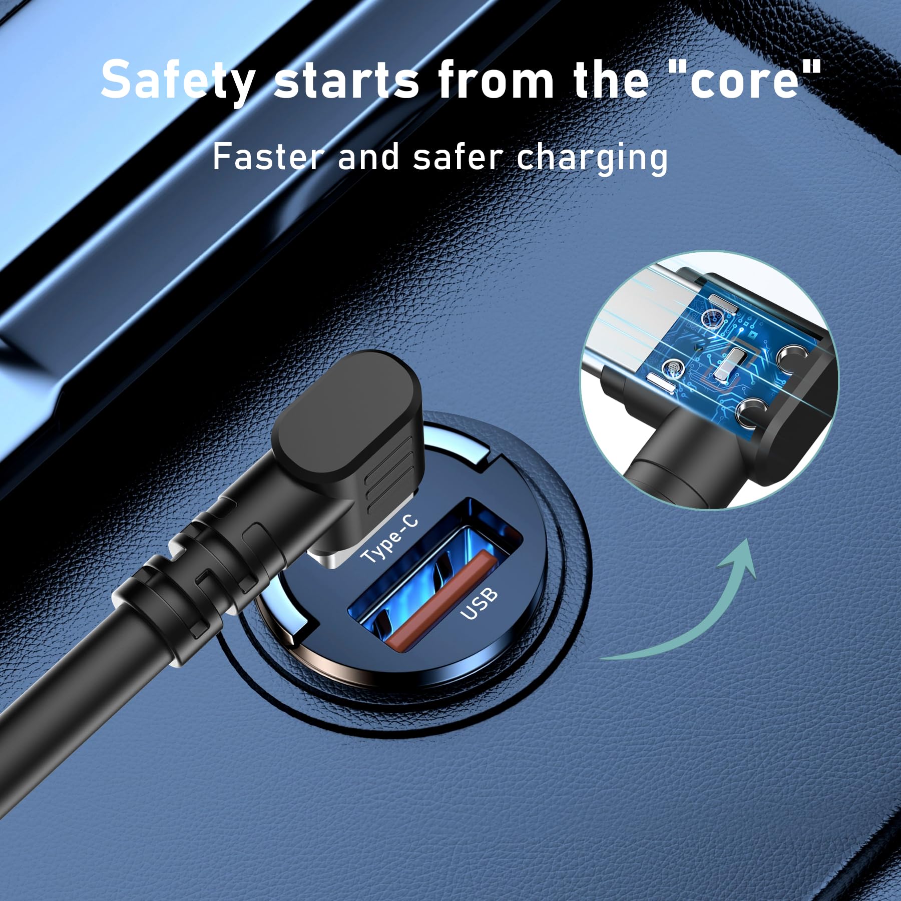 Radar Detector Cable,USB-C to RJ11 Plug Cable,use for Uniden R1 R3 R7 Beltronics Cobra Whistler Escort MAX360 Passport 9500i Radenso XP etc Replacement Radar Detector Cable 3.3ft RJ11-3.3FT - Image 3